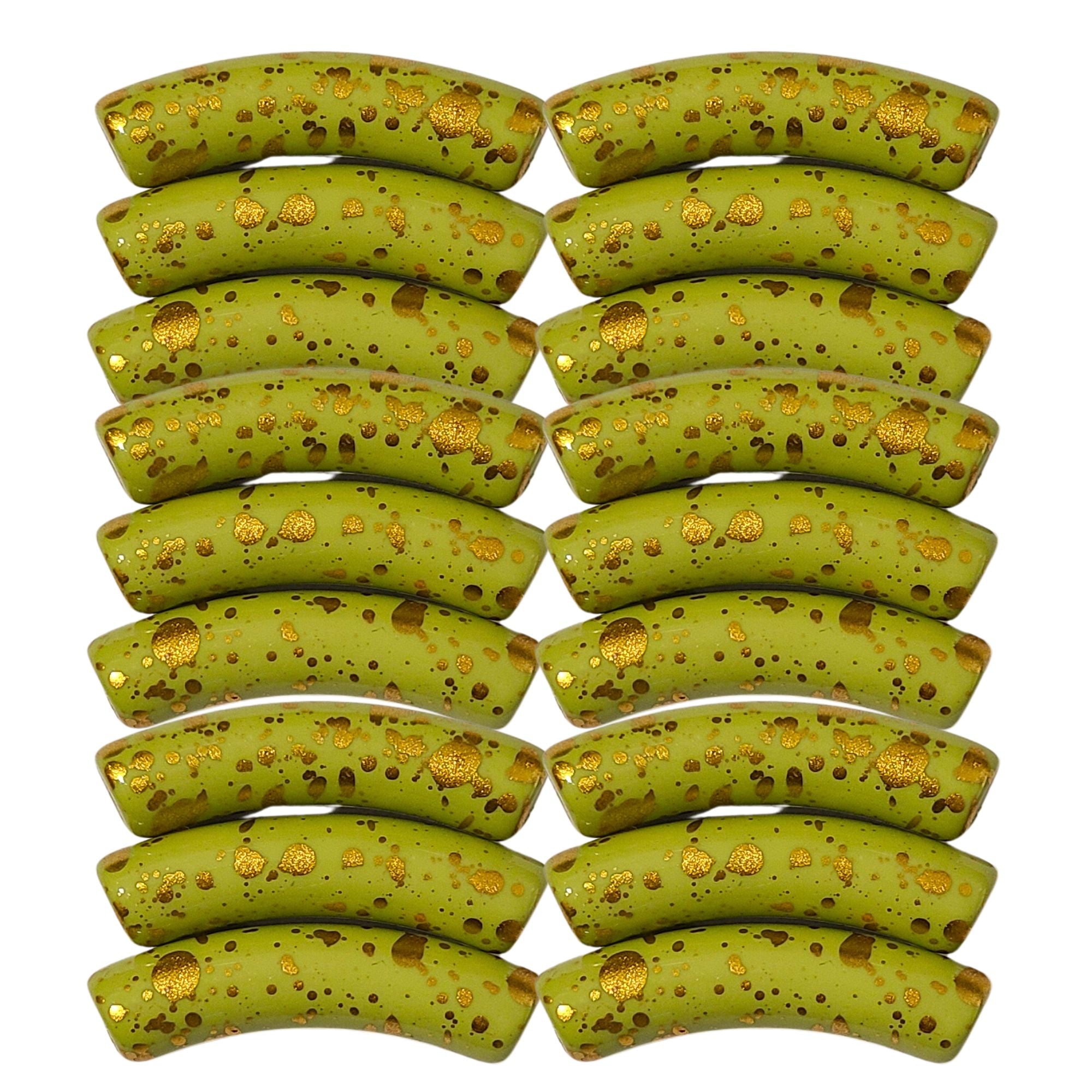 ARTSHOP Tubes 8MM 213 Graffiti Olivine perles x6 tubes vert
