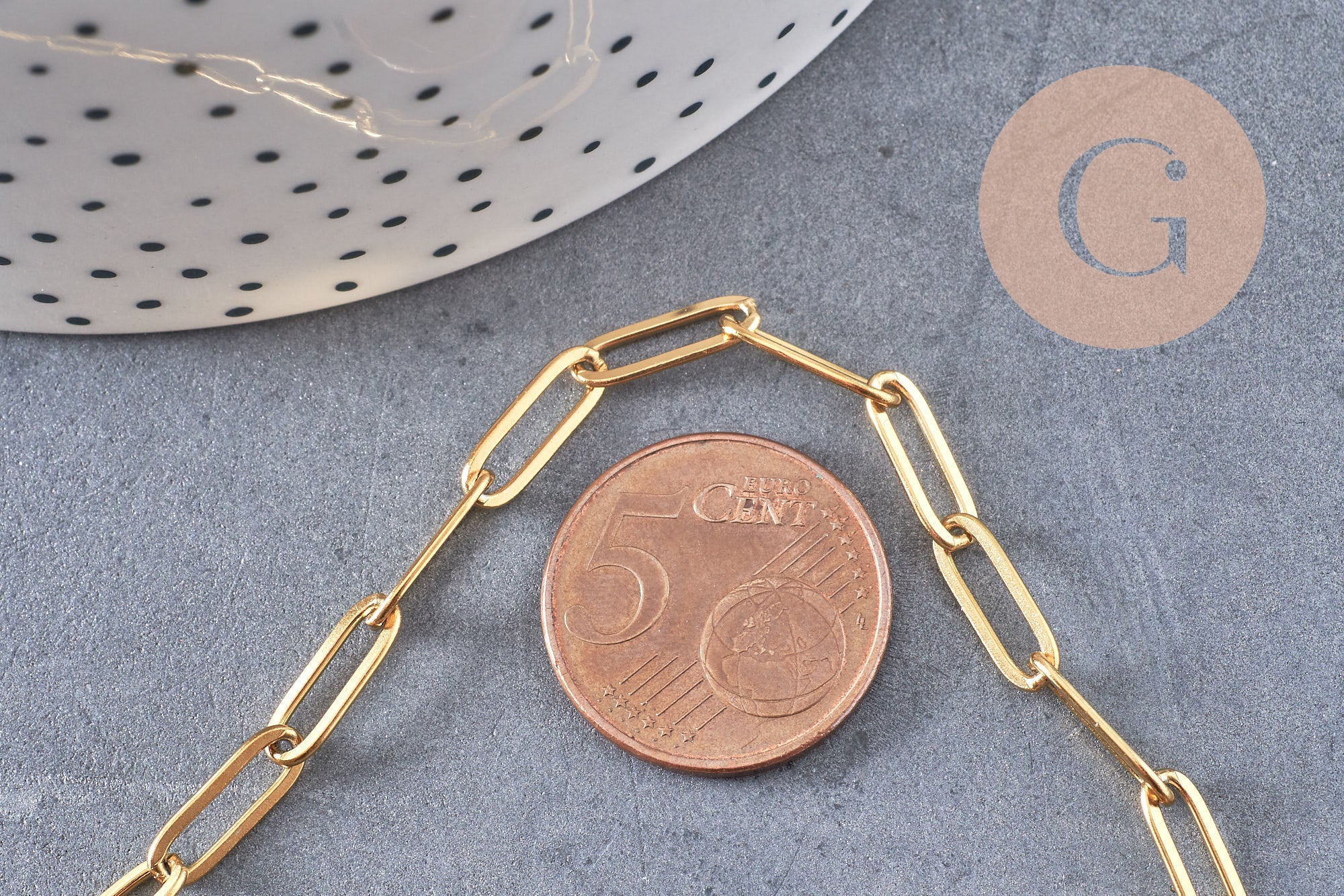 Gingerlily Chaînes pour bijoux DIY G5448 chaîne rectangle dorée 1 m