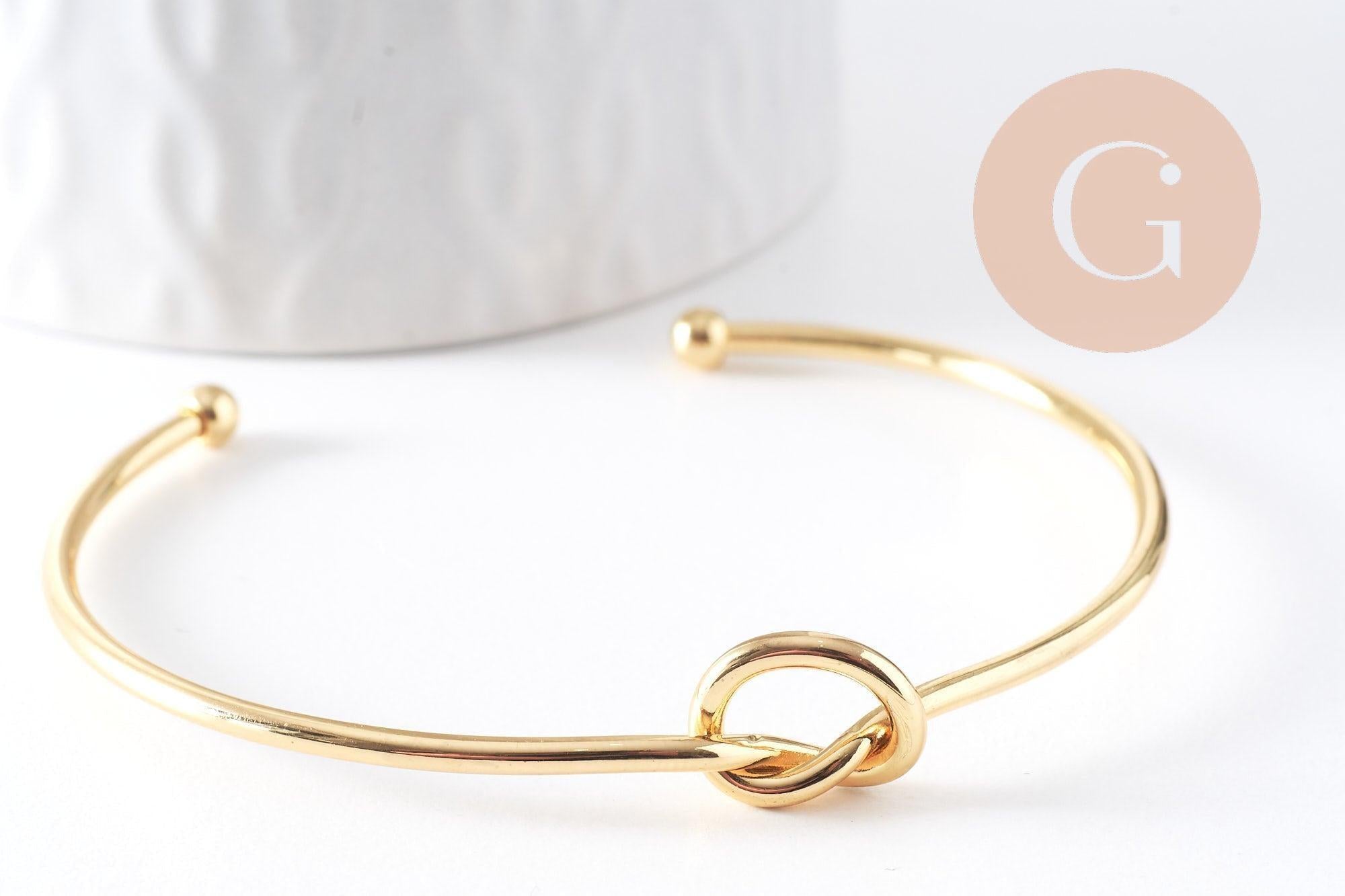 Gingerlily Accessoires G10312 bracelet jonc nœud doré 53x62 mm
