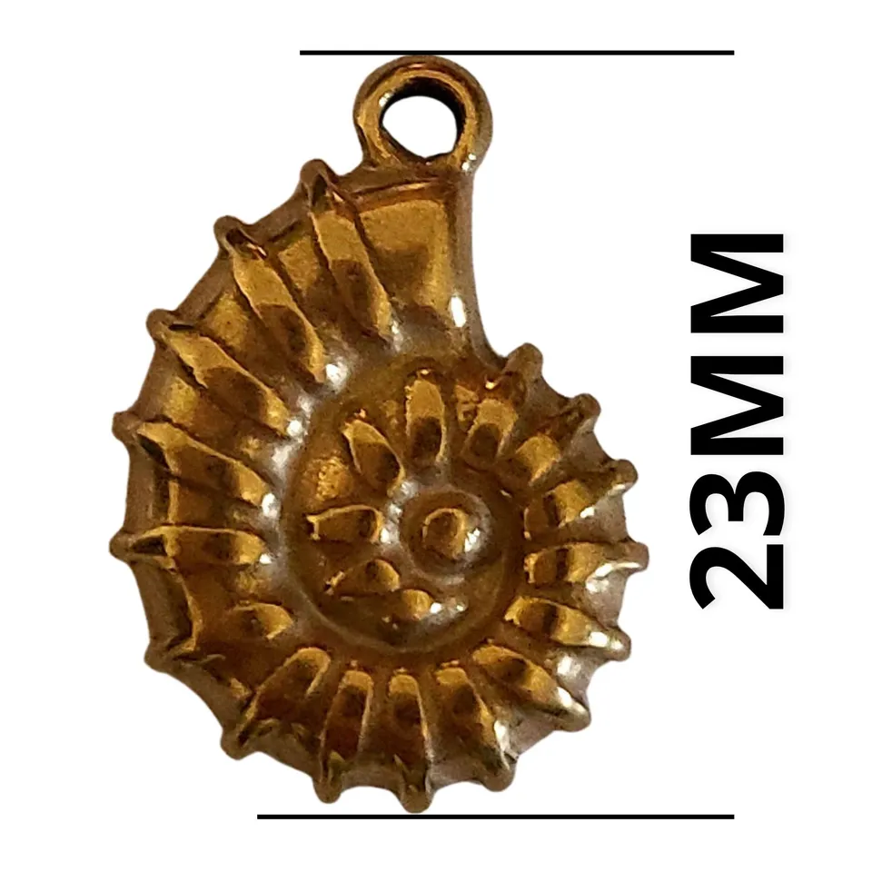 ARTSHOP AI-7 pendentif coquillage doré acier x1