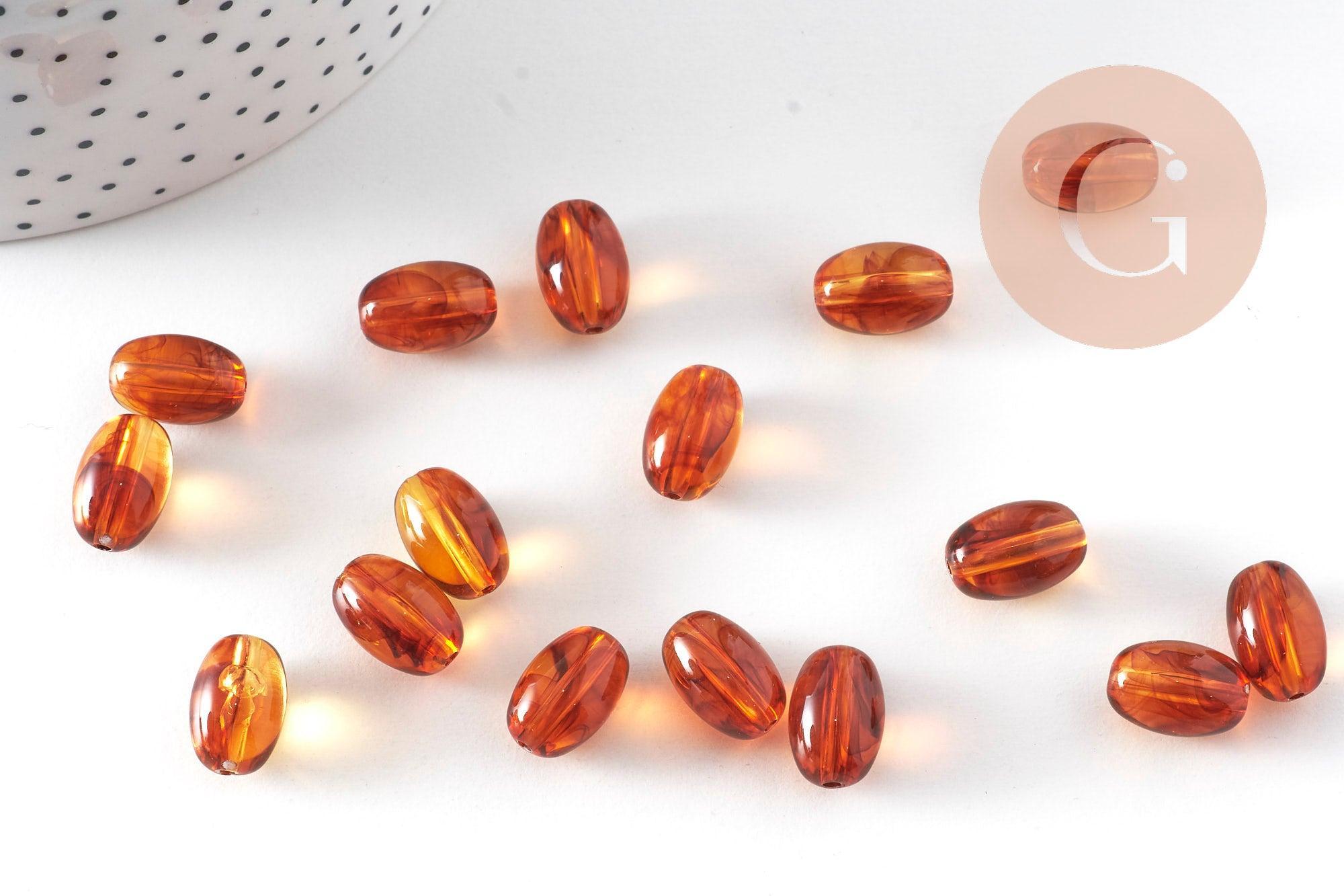 Gingerlily Perles Ambre G10998 perle ovale 14mm x10