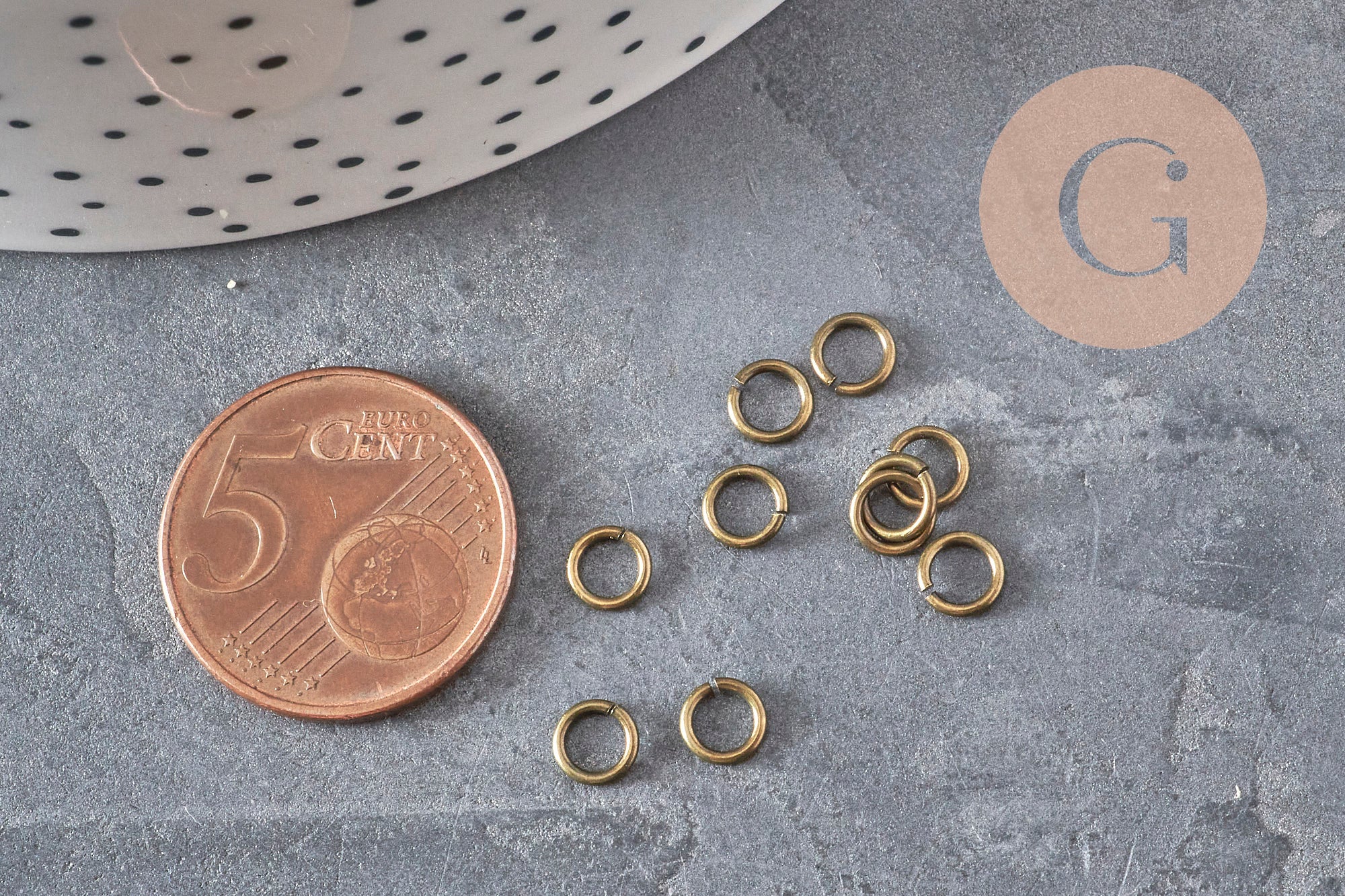 Gingerlily Perles Anneaux jonction apprêts laiton bronze 5mm 5g