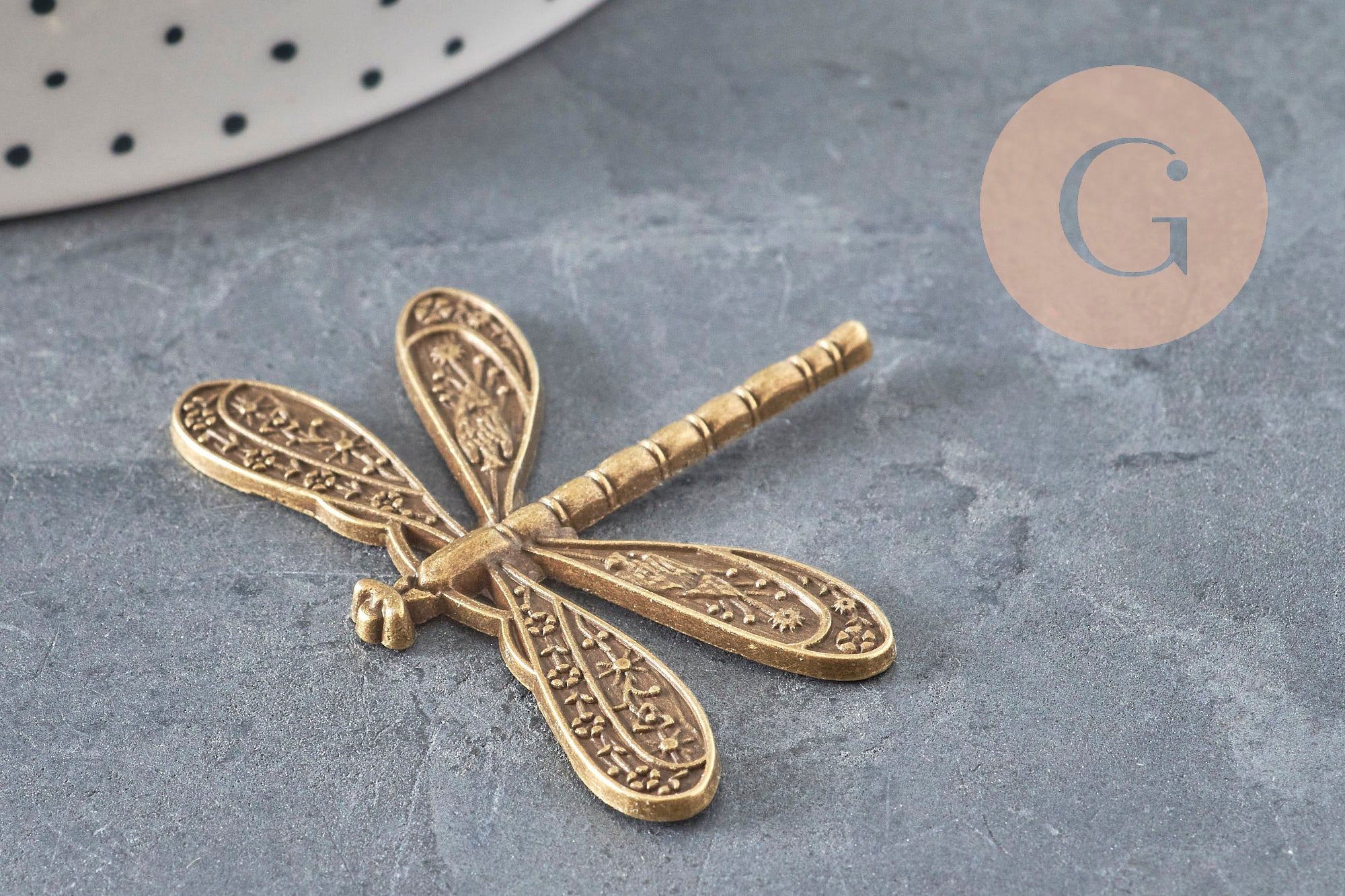 Gingerlily Pendentifs libellule bronze 38 mm pendentif zamac x2