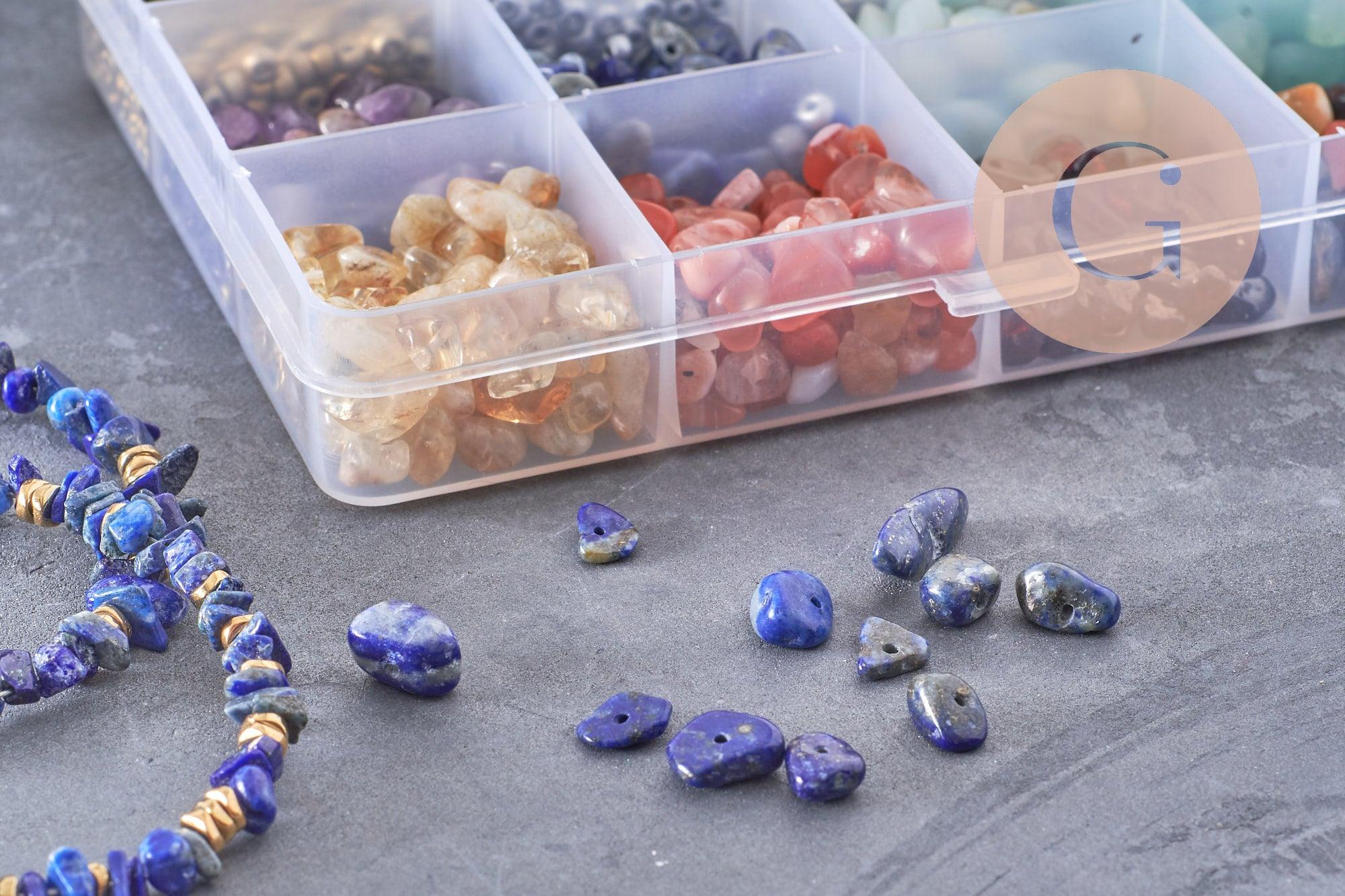 Gingerlily Kits Kit perles pierres 8 couleurs acier doré pinces G10172