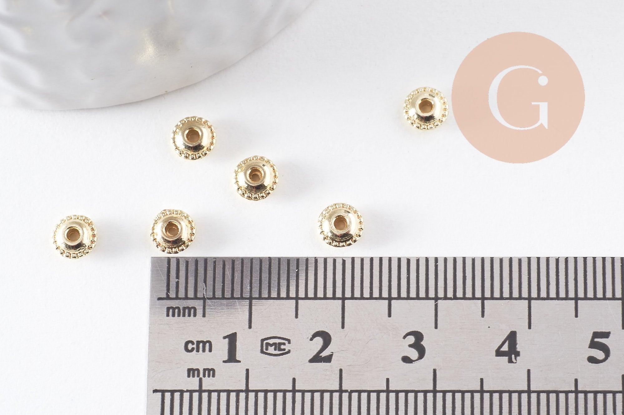 Gingerlily G10095 perles rondelles zamac doré 5mm x20