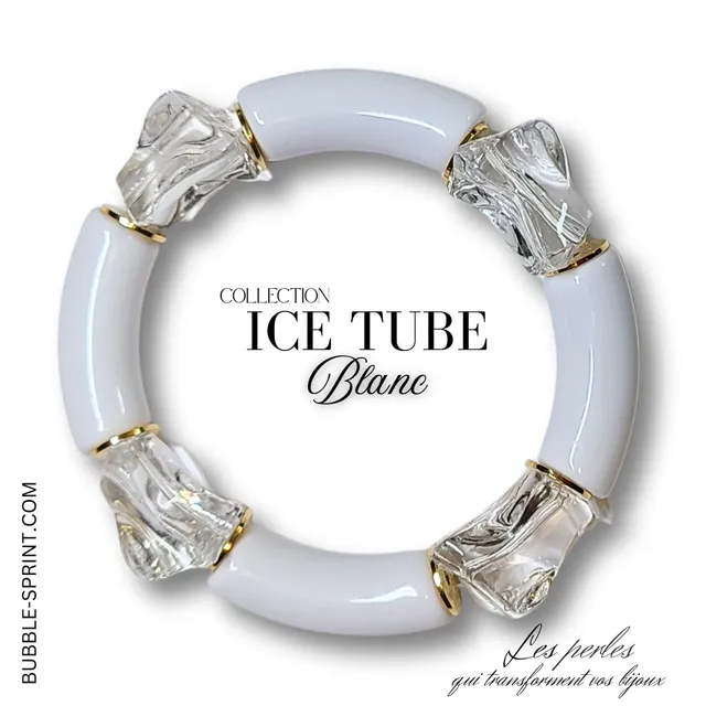 ARTSHOP Ice Tube bracelet blanc kit à faire 5,5cm