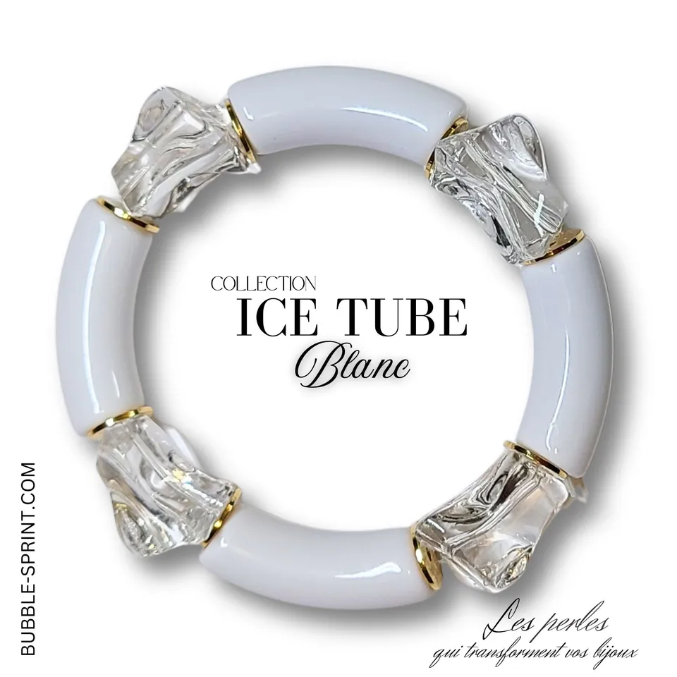 ARTSHOP Ice Tube bracelet blanc kit à faire 5,5cm