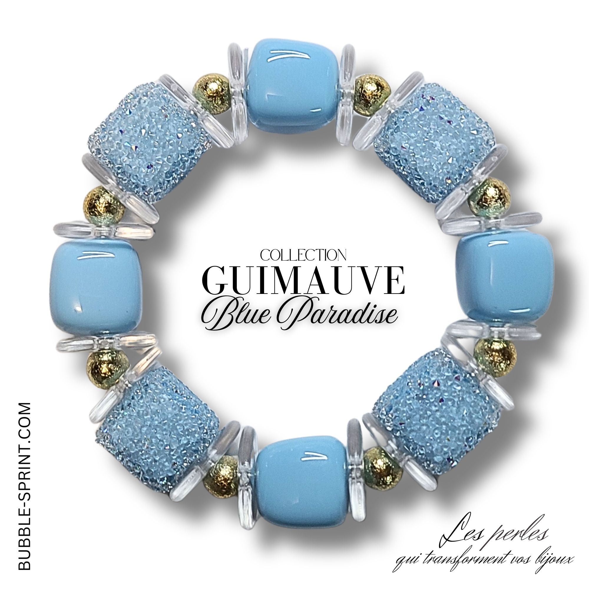 ARTSHOP Bijoux en KITS GUIMAUVE bracelet Blue Paradise kit