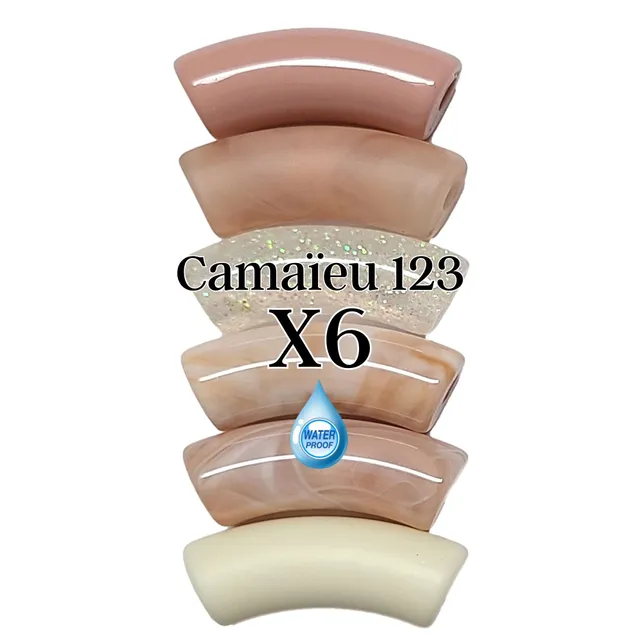 ARTSHOP Camaieux 123 lot 6 tubes incurvés rose 12MM