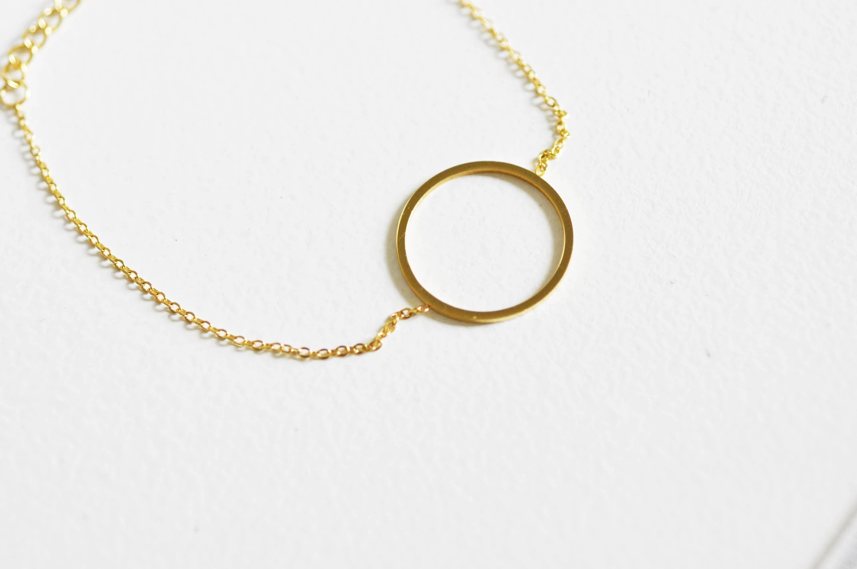 Gingerlily Cercle G2906 bracelet acier doré 14k 19cm fin