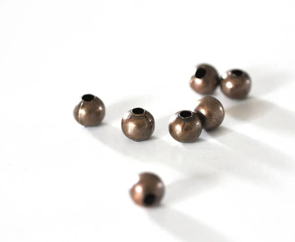 Gingerlily perles rondes cuivre intercalaires 10mm x10