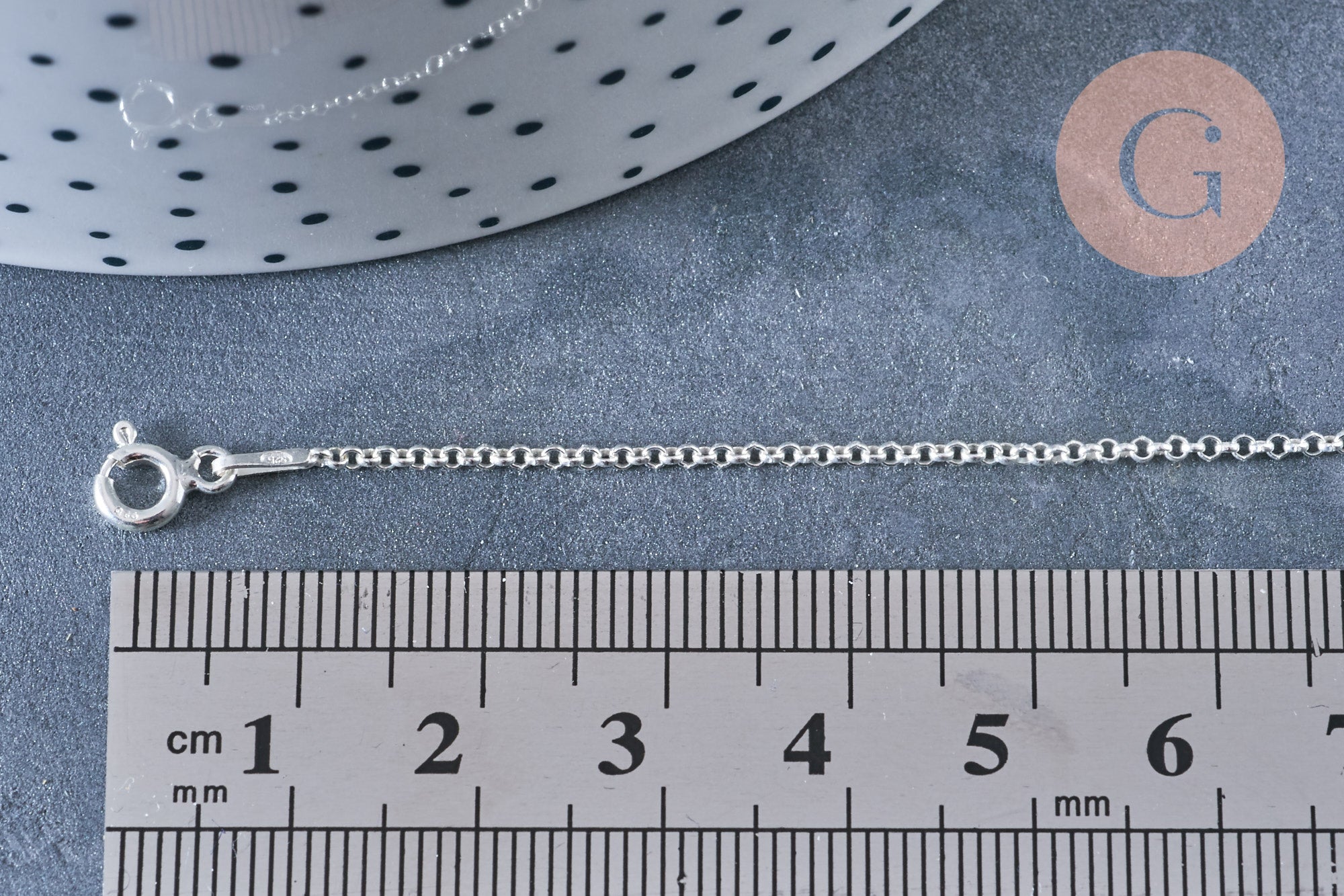 Gingerlily Chaînes Cheville rolo argent 925 22,8cm G8063