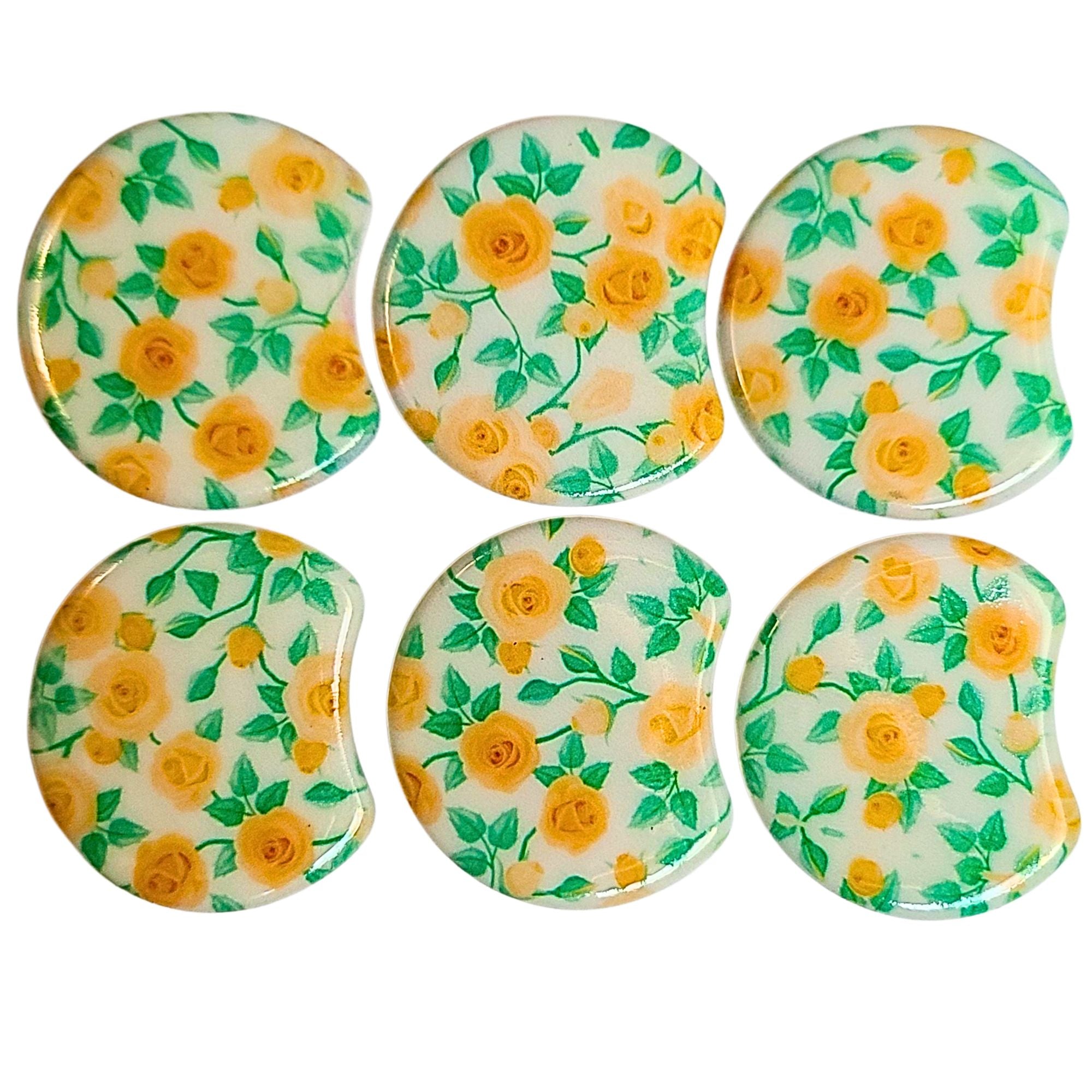 ARTSHOP Moon 1058 palet lune fleurs résine incurvé x1