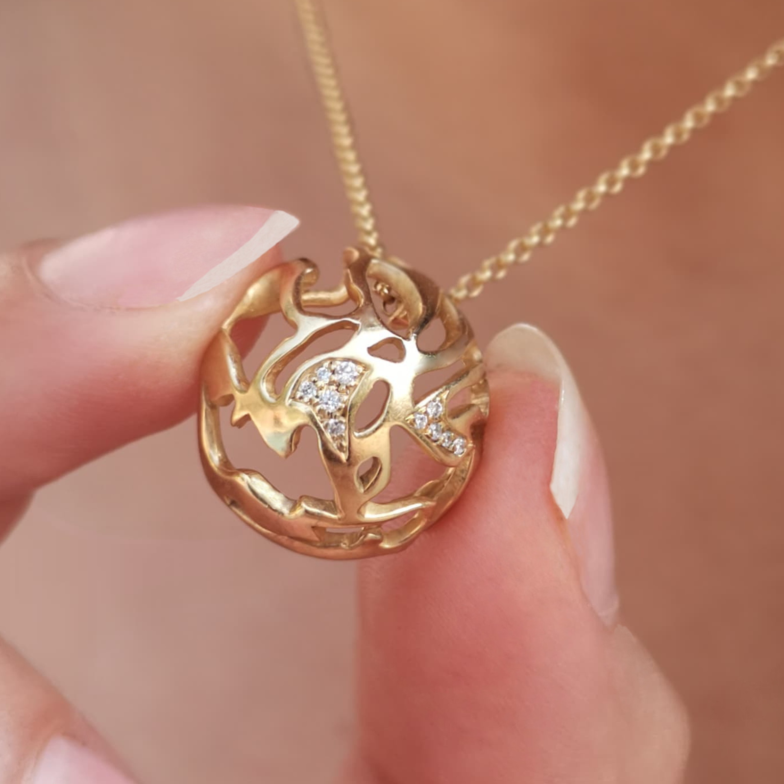 Kajika Sora collier vermeil diamants 45 cm