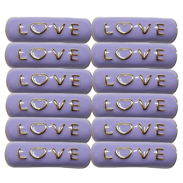 ARTSHOP Tubes LOVE 330 perle émaillée glycine 12MM x1