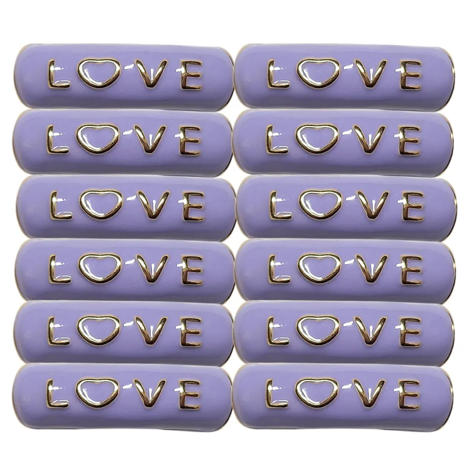 ARTSHOP Tubes LOVE 330 perle émaillée glycine 12MM x1