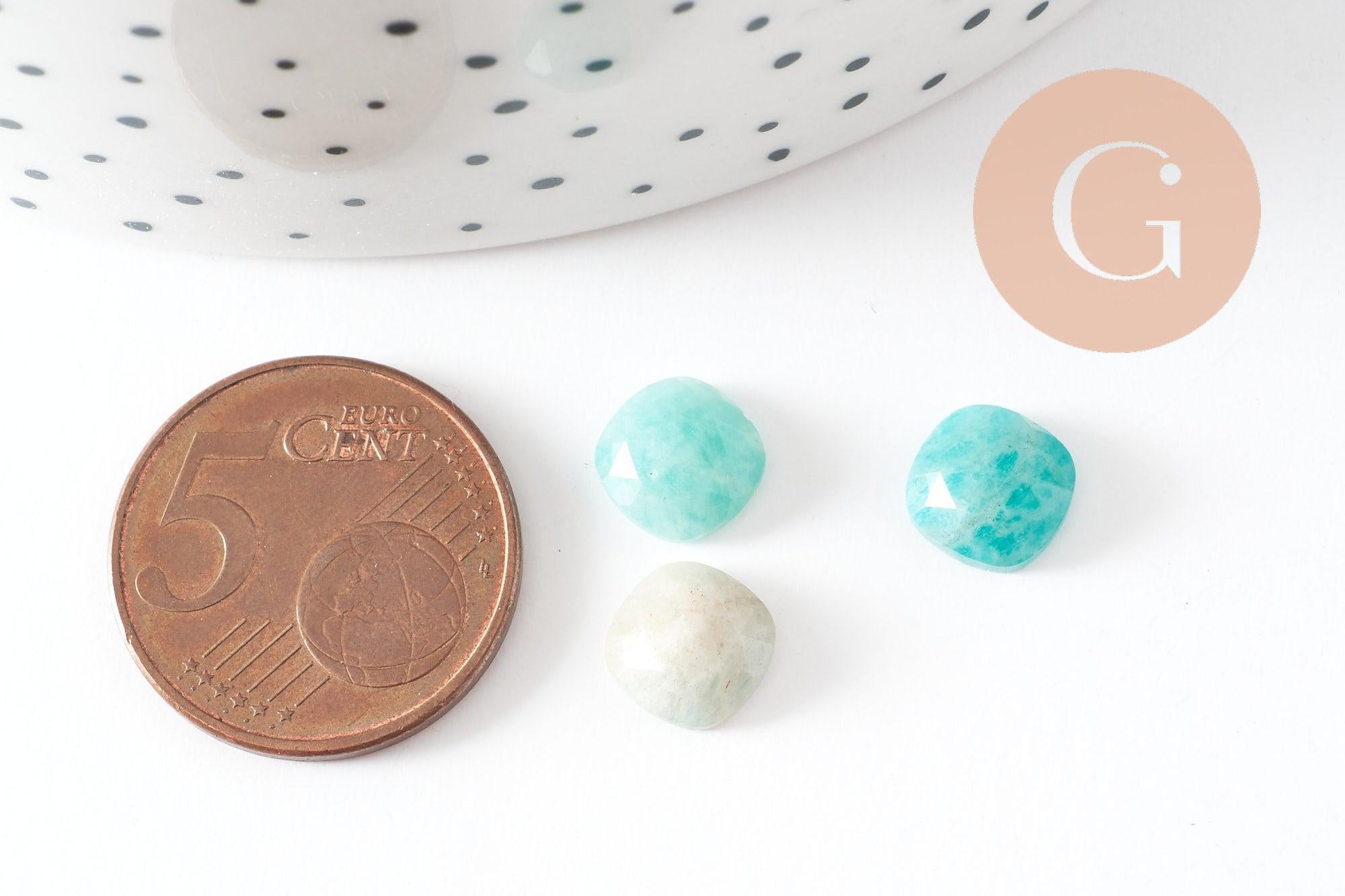 Gingerlily Pierres naturelles G9701 cabochon amazonite 8x8mm carré