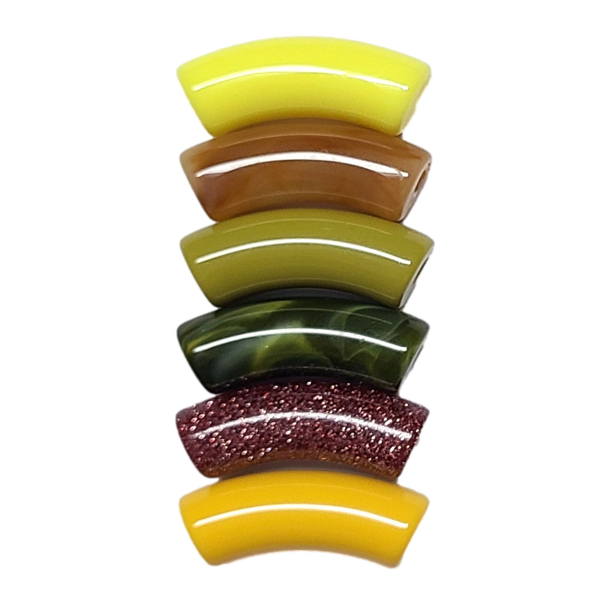 ARTSHOP Camaieux 122 lot 6 tubes incurvés vert 12mm