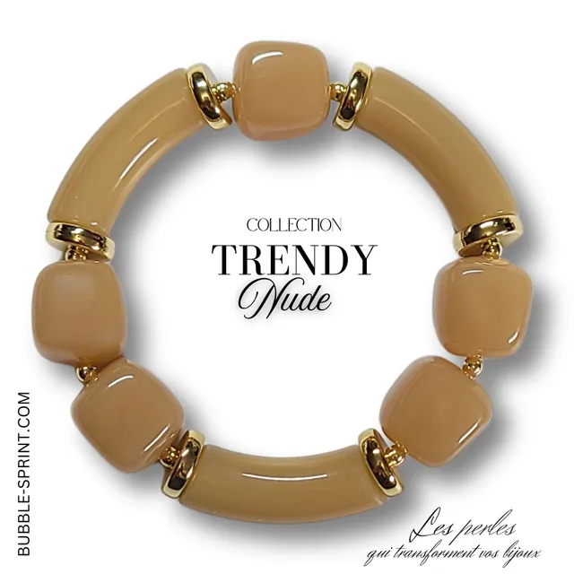 ARTSHOP Trendy Nude bracelet nude monté