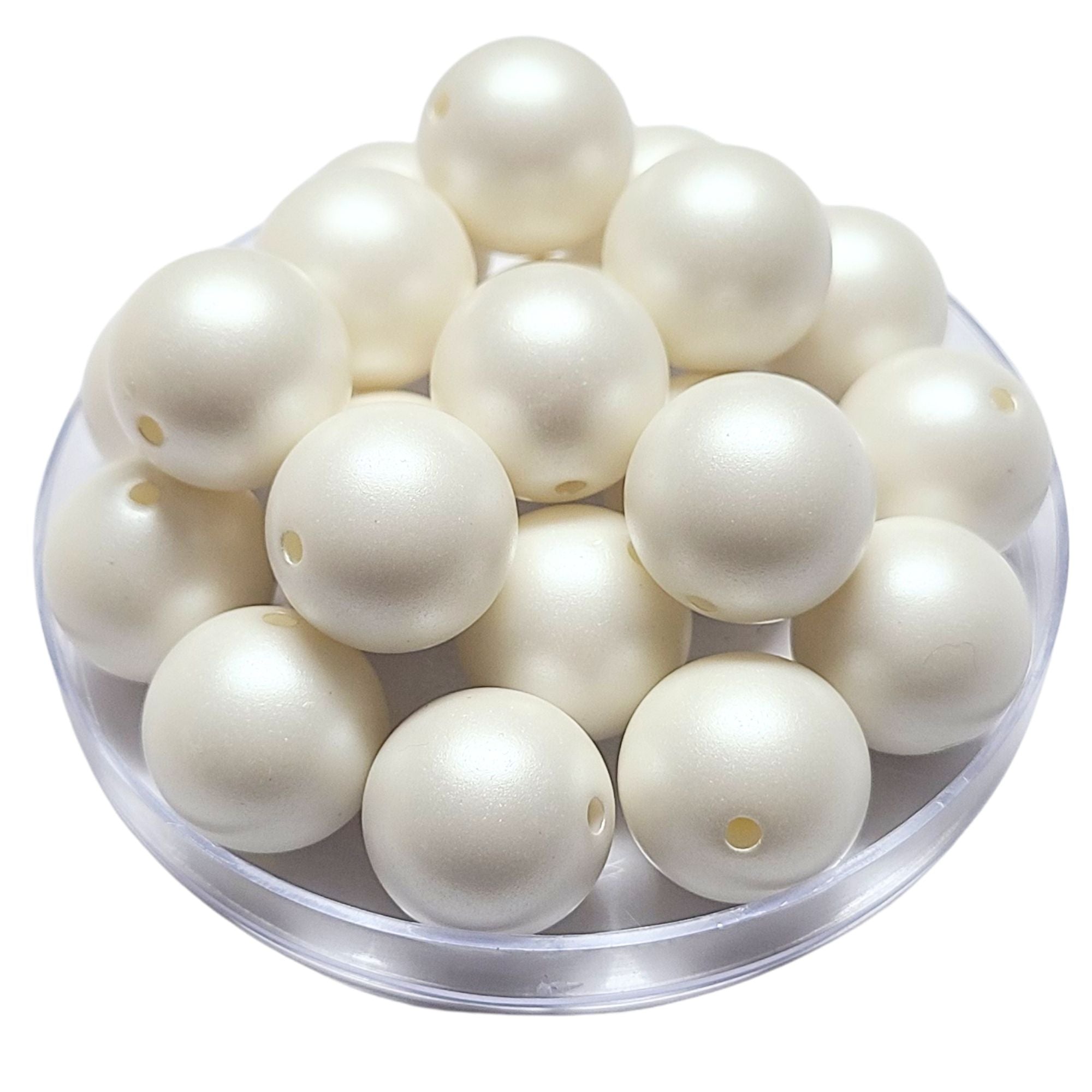 ARTSHOP Boules 20MM 125 perle satin blanc 20mm x1