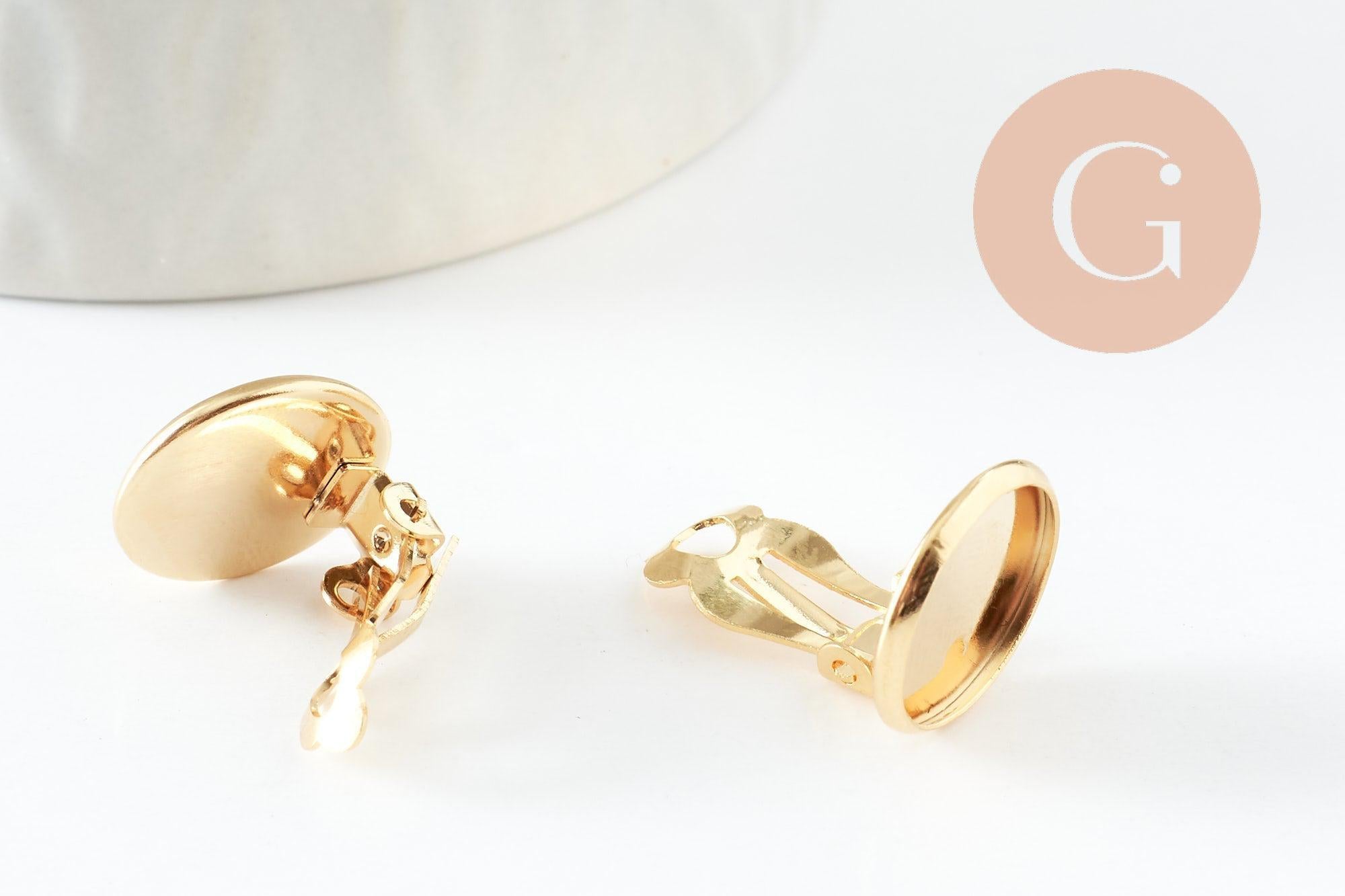 Gingerlily G9724 clips boucles oreilles support 12mm doré x2
