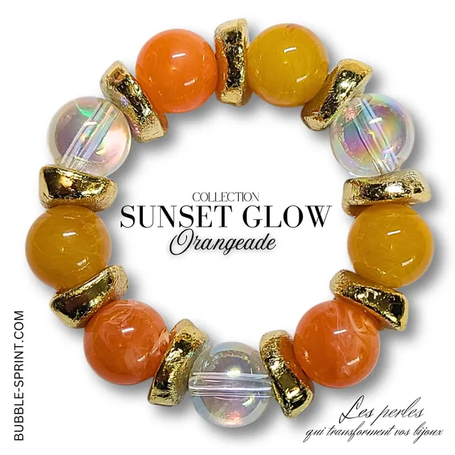 ARTSHOP SUNSET GLOW kit bracelet Orangeade 20MM complet