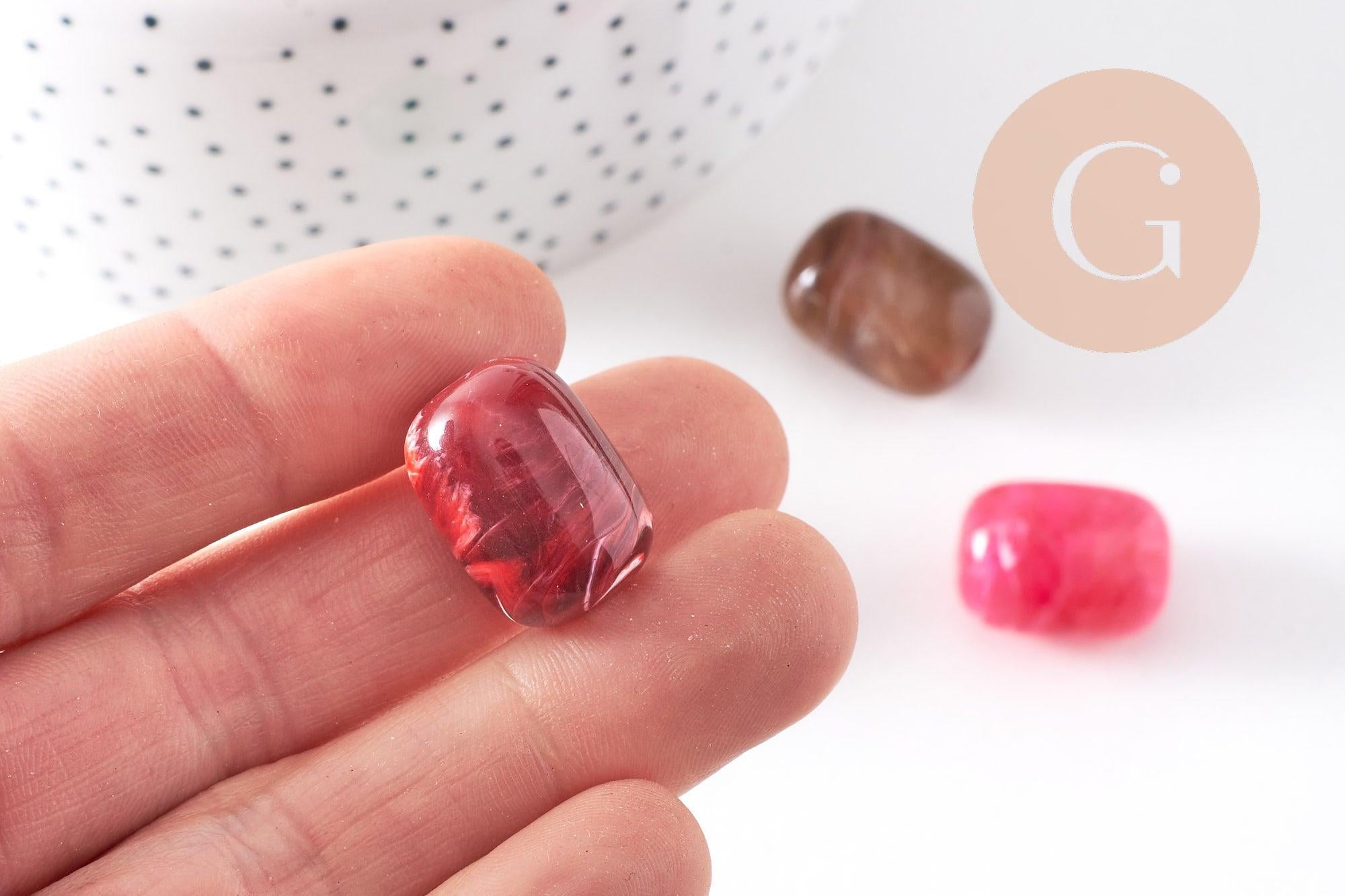 Gingerlily Perles G10492 perle tube acrylique pierre 20x15mm x10