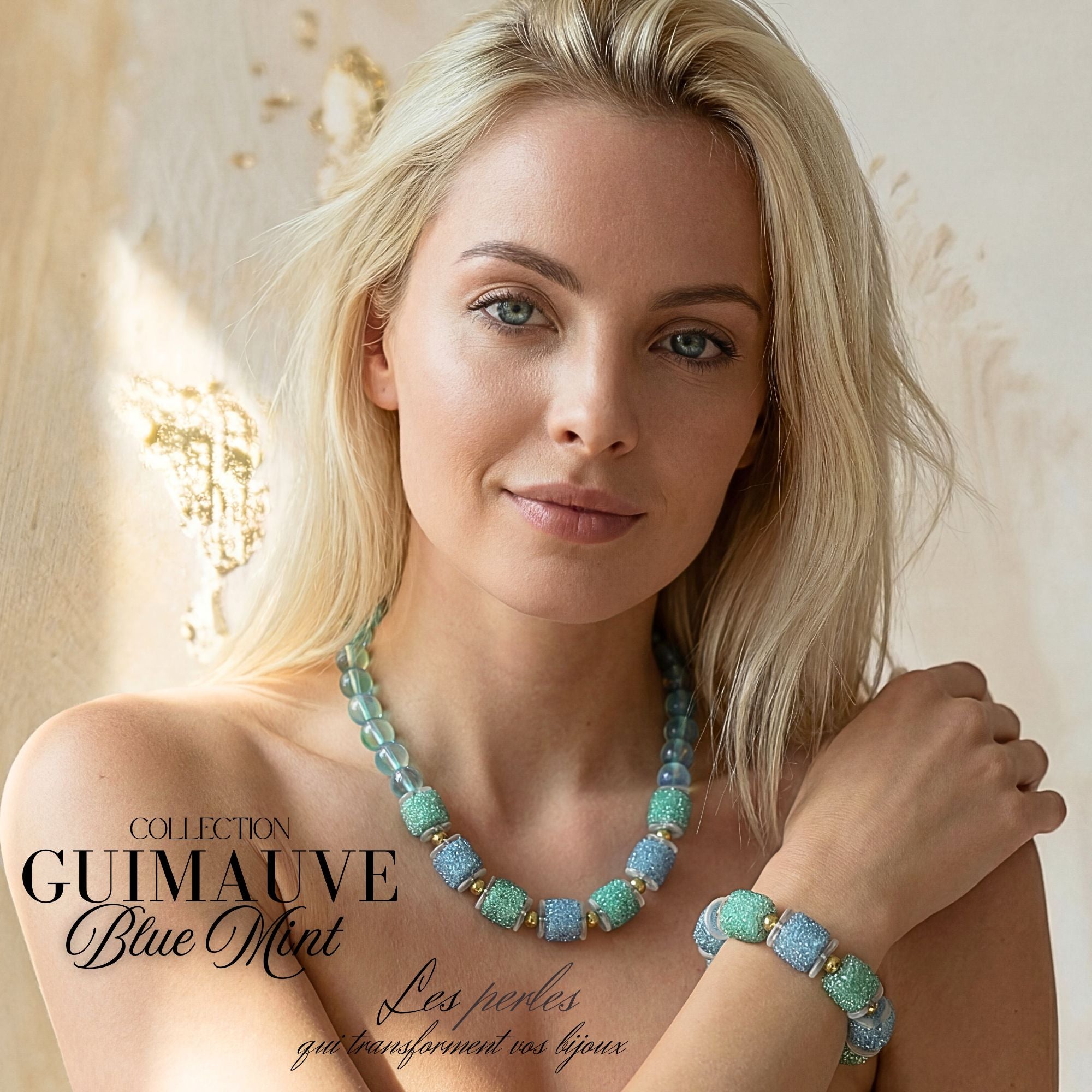 ARTSHOP Guimauve Blue Mint kit bracelet acrylique 5,5 cm