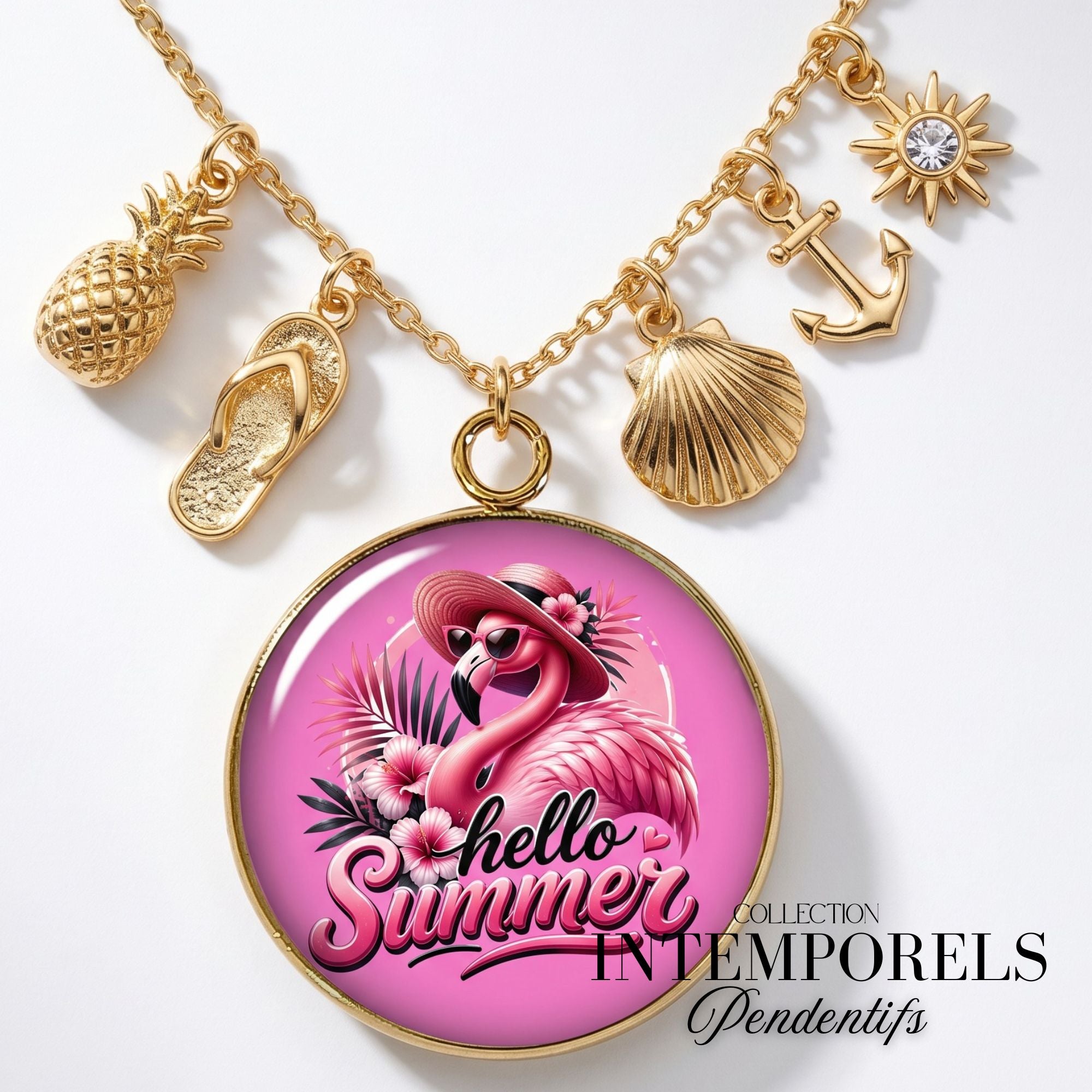 ARTSHOP Intemporel 106 pendentif Summer plaqué or 24K x1