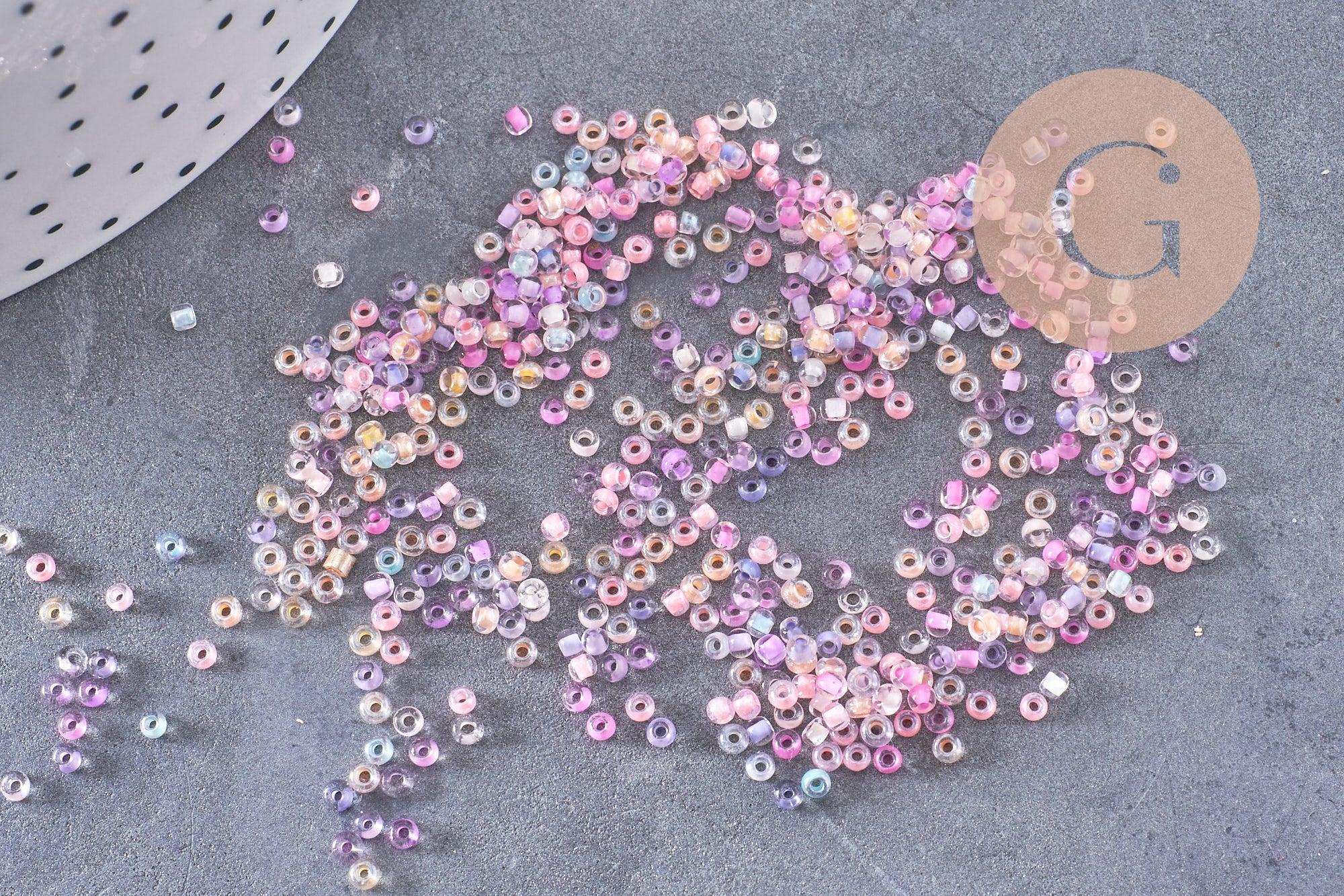 Gingerlily Perles rocaille G10398 pastel 2mm verre x10gr