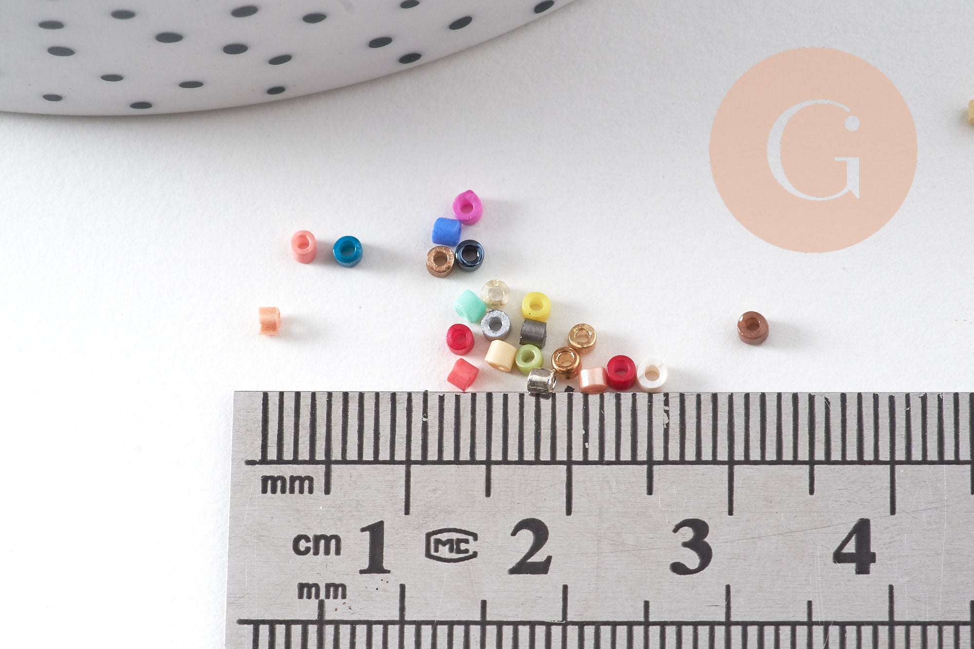 Gingerlily G10882 perles tube verre multicolore 8g x1