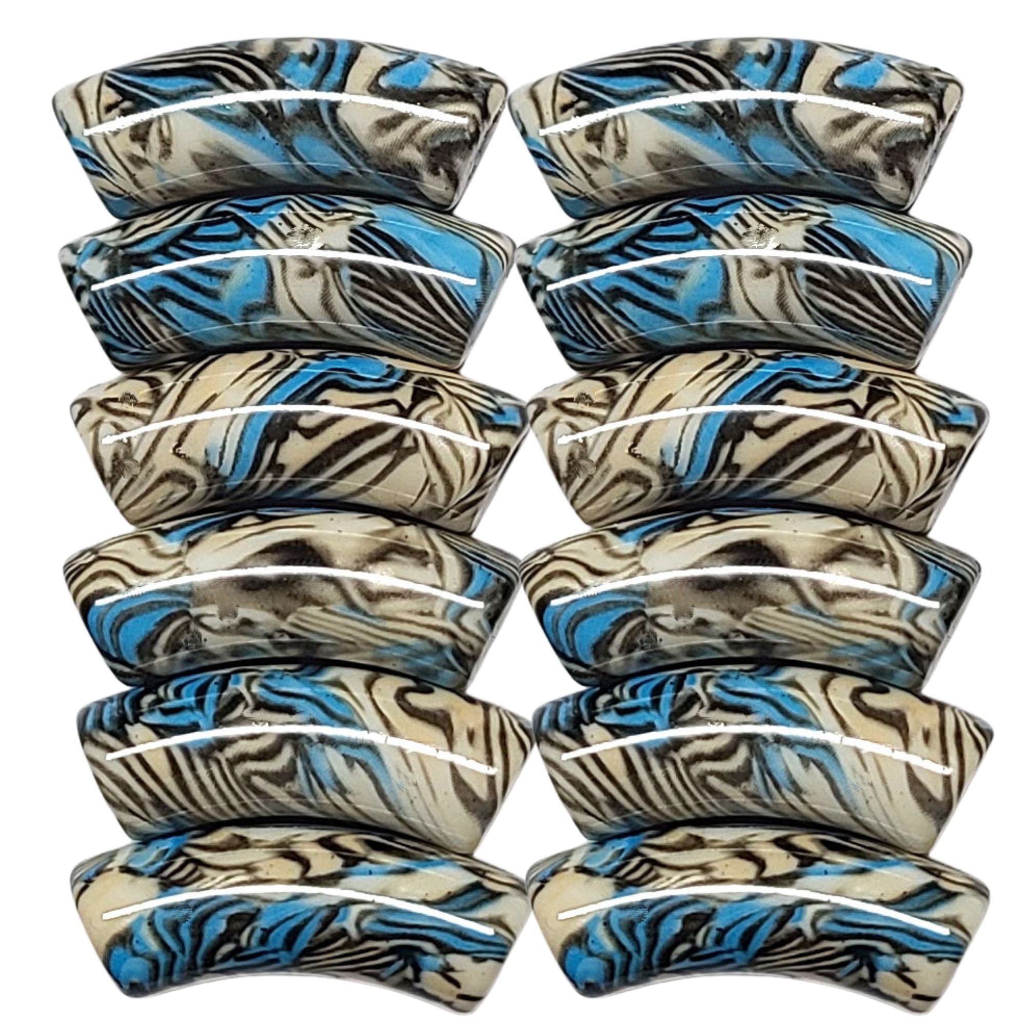 ARTSHOP Tubes DESIGN 1040 tube motif ondulé bleu x6