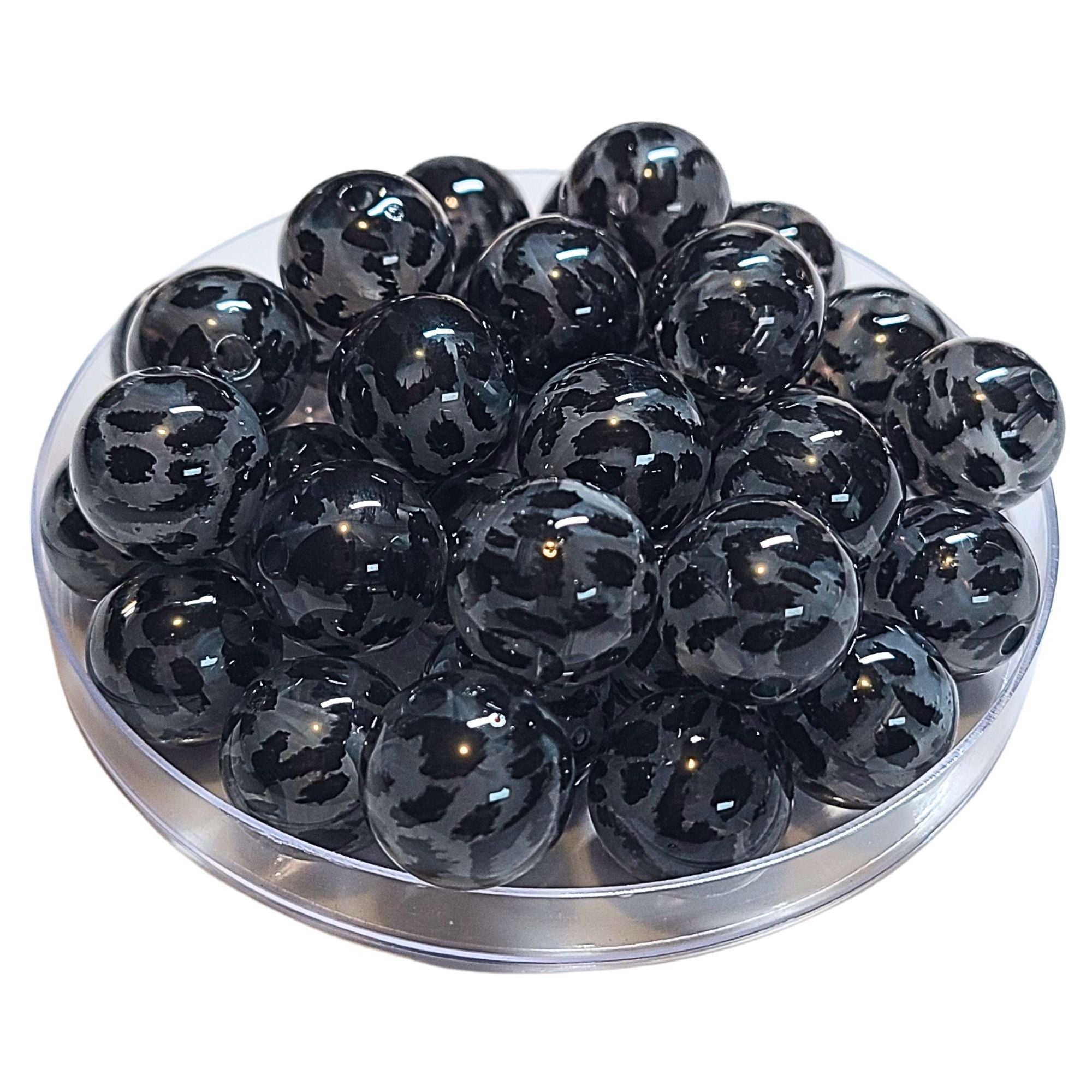 ARTSHOP Boules 16MM 233 Léopard Gris fumé perles x15