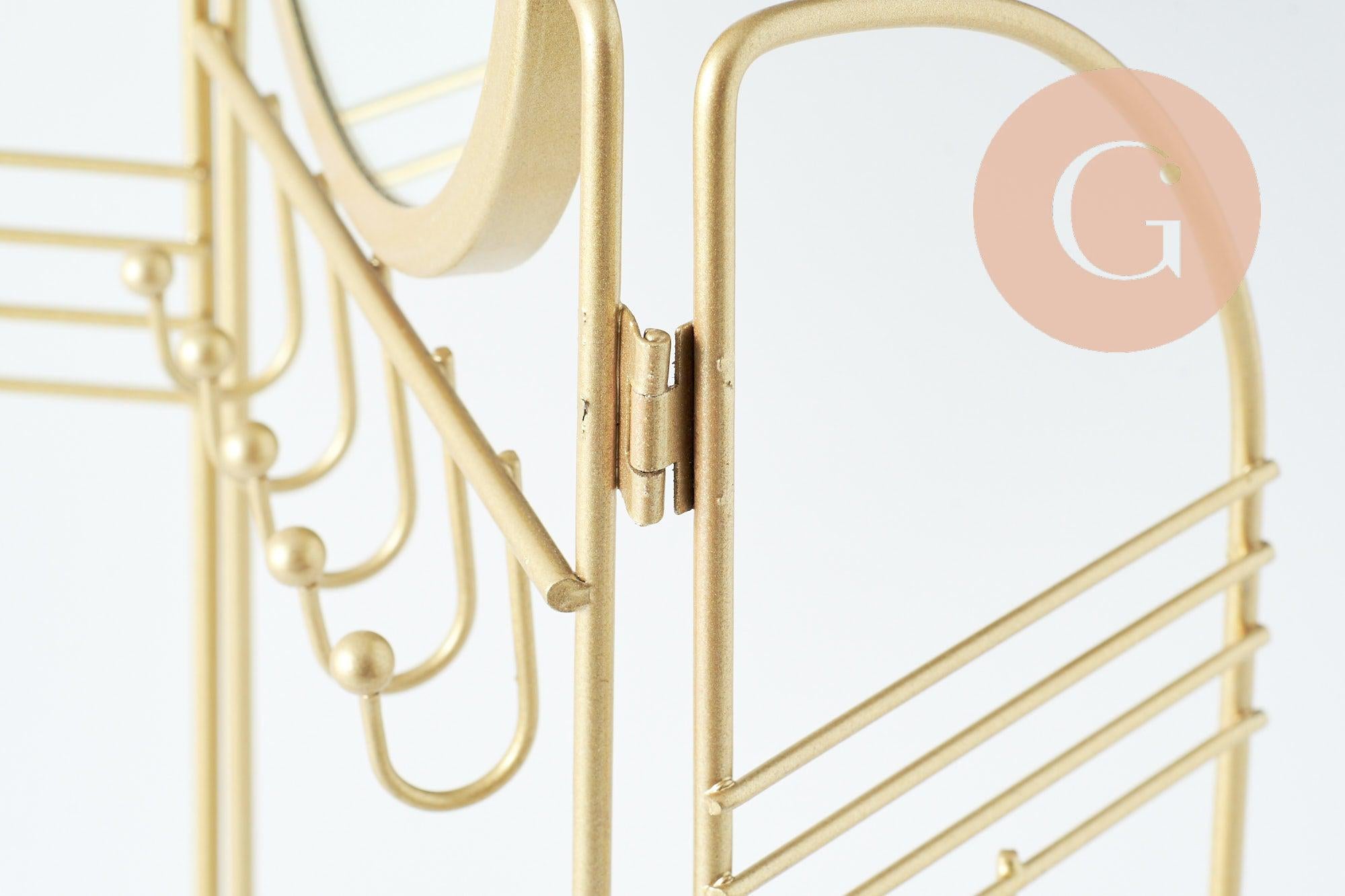 Gingerlily G9794 présentoir bijoux doré 33cm miroir