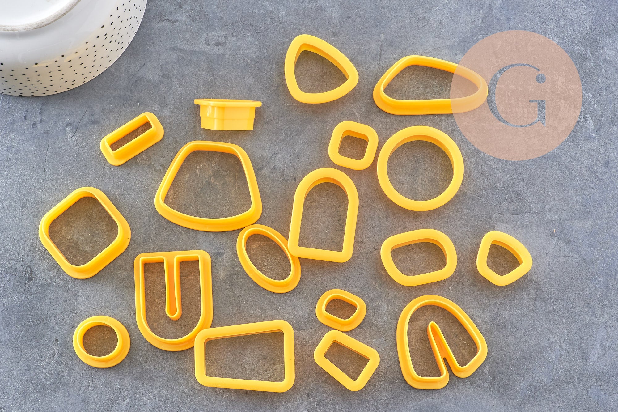 Gingerlily Kits DIY G10840 kit pâte polymère boucles Blanc Or