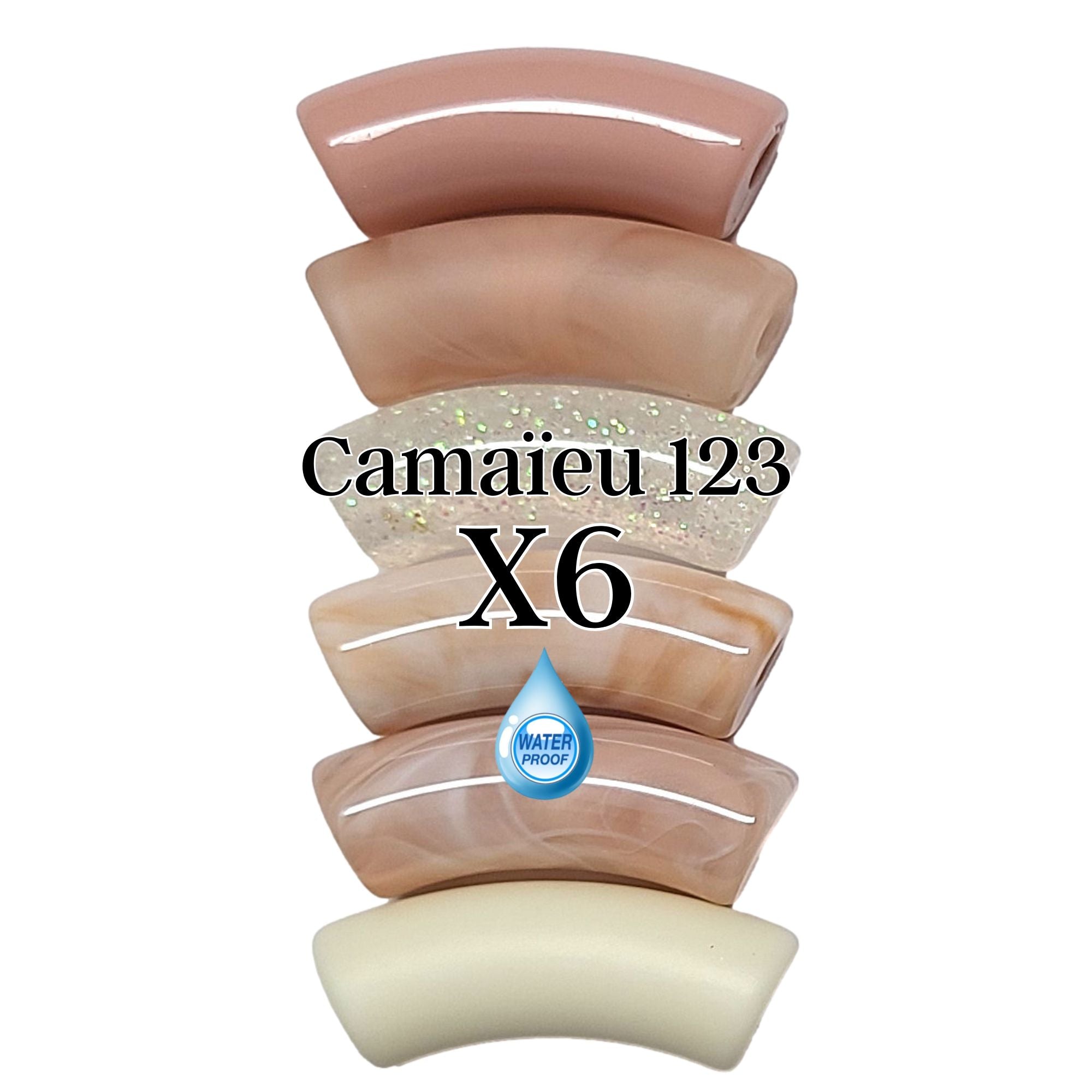 ARTSHOP Camaieux 123 lot 6 tubes incurvés rose 12MM