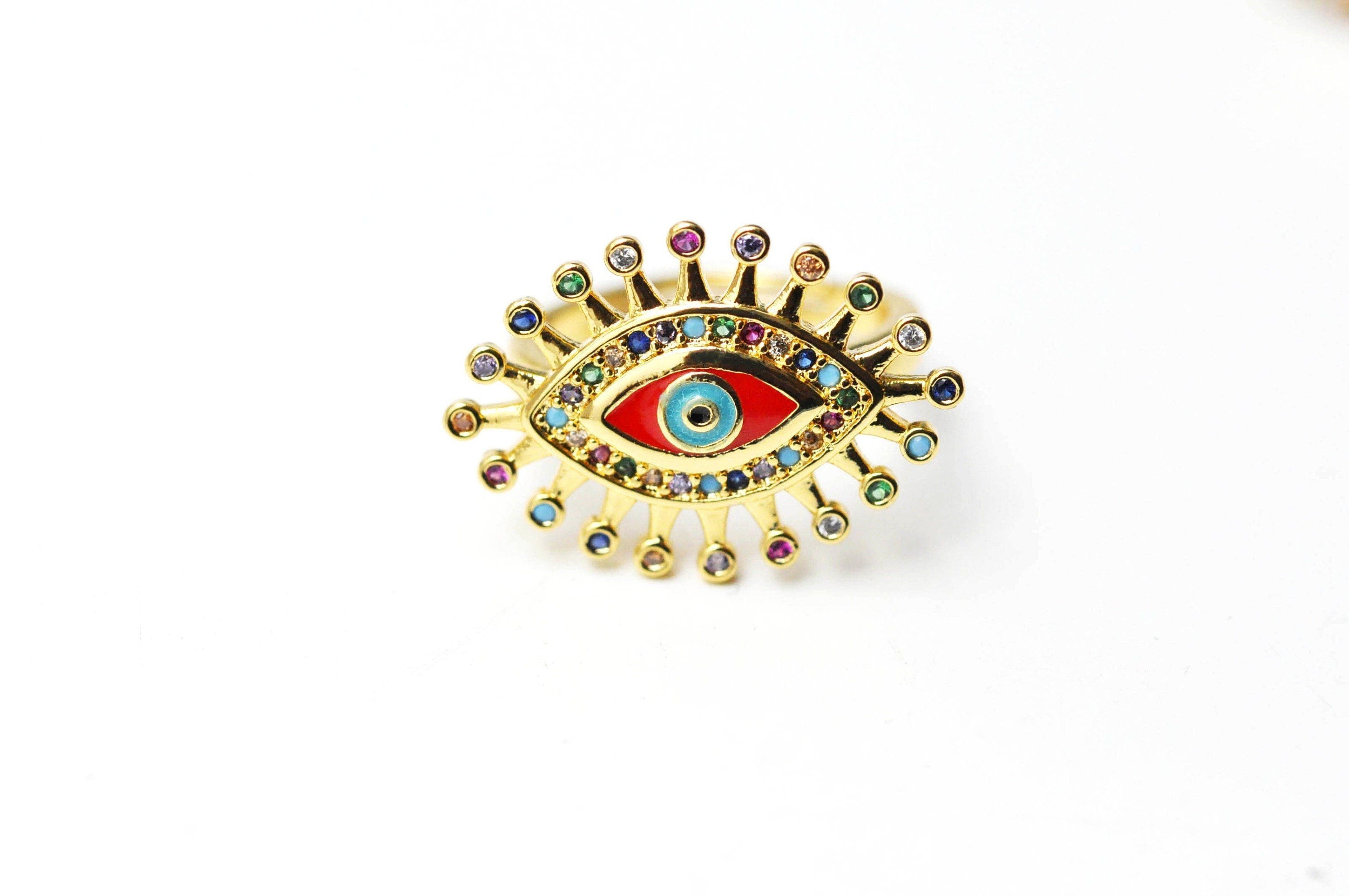 Gingerlily Apprêts G4244 bague réglable oeil noir