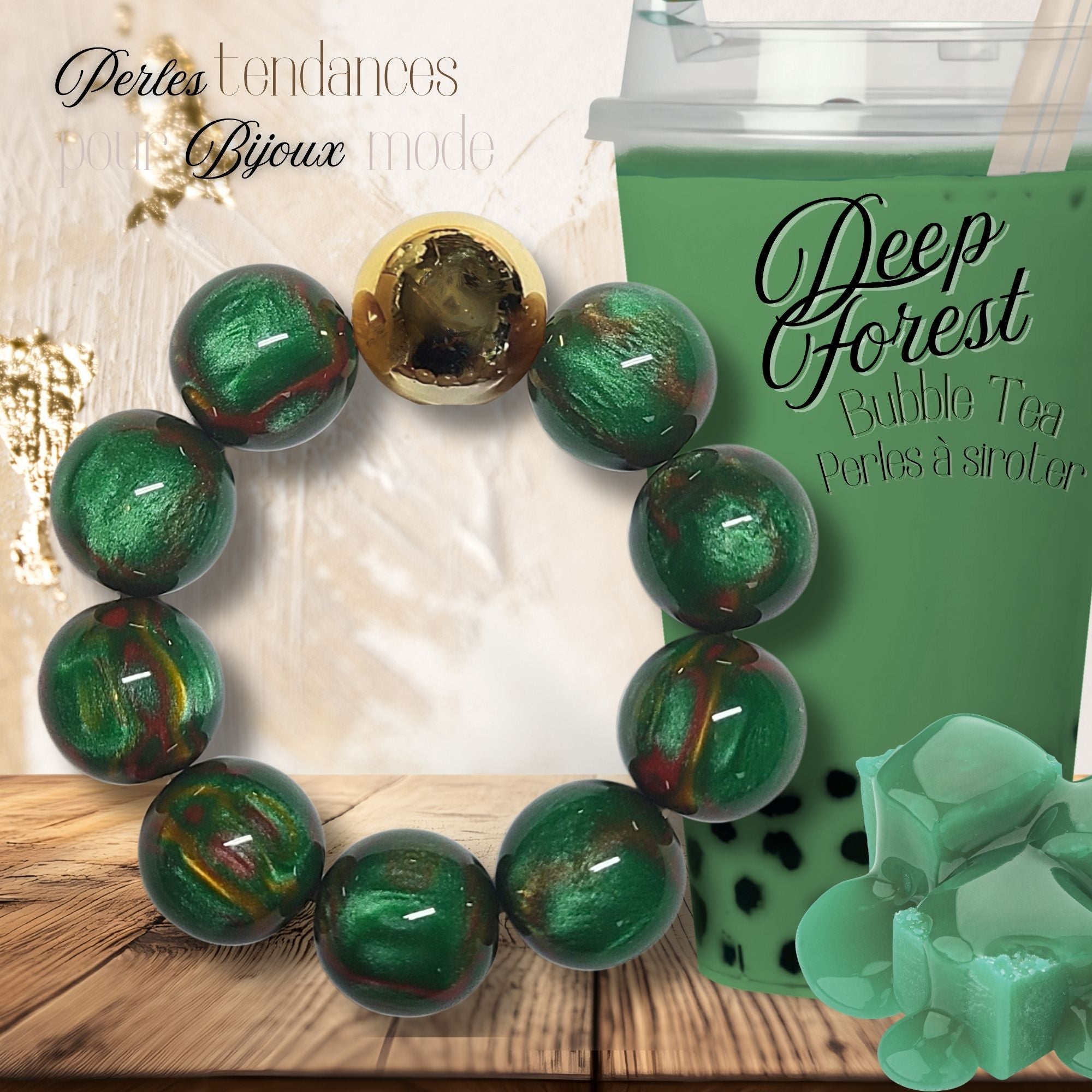 ARTSHOP Boules 20MM 225 Deep Forest perle acrylique 20mm x1