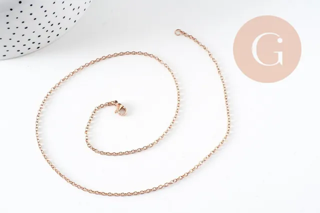 Gingerlily G10612 chaîne collier or rose 45cm 1,9mm x1