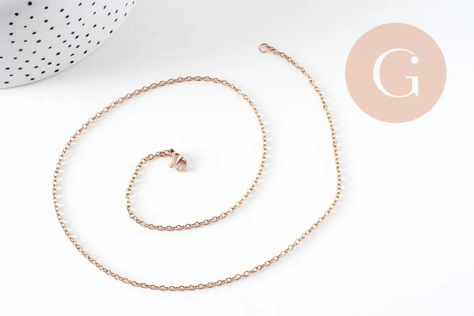 Gingerlily G10612 chaîne collier or rose 45cm 1,9mm x1