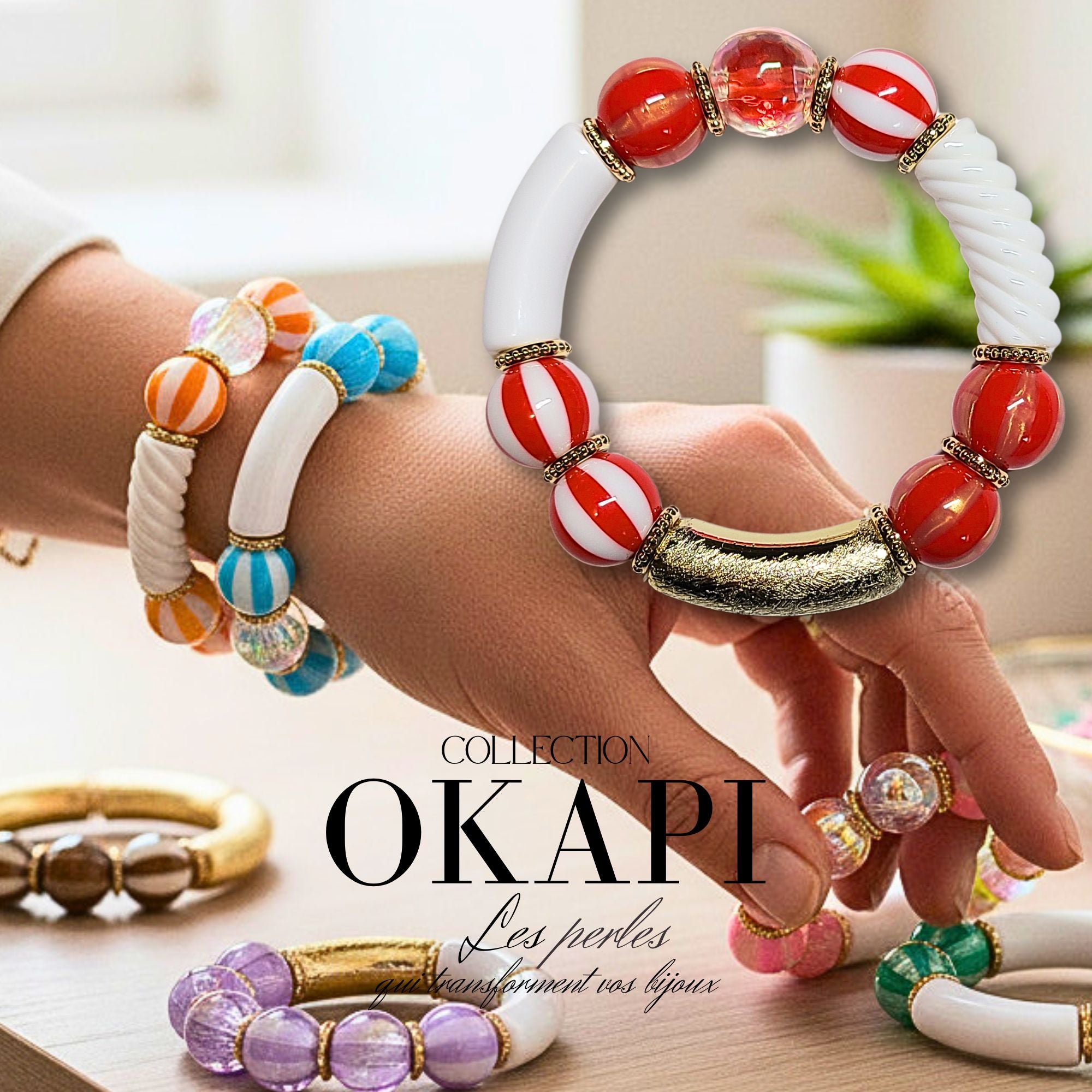 ARTSHOP Bijoux en KITS OKAPI kit bracelet lime à monter