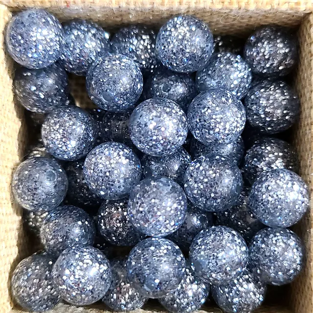 ARTSHOP Boules Glitters 1020 Orage perle 10 mm bleue
