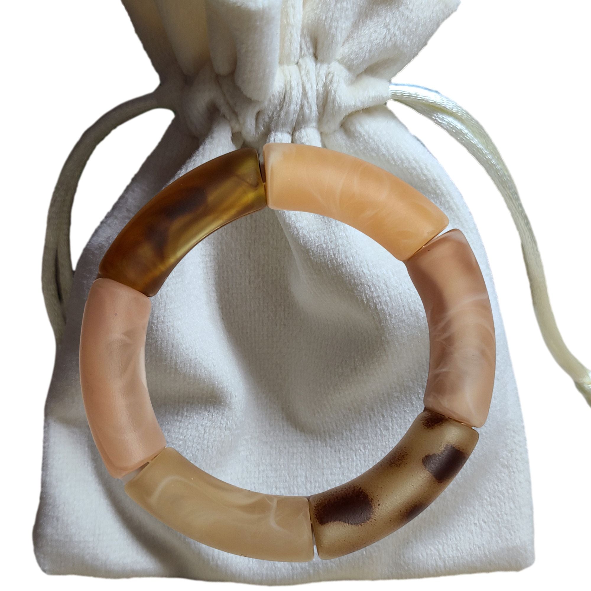 ARTSHOP Tubes 12MM incurvé Terra cotta marbré mat x1