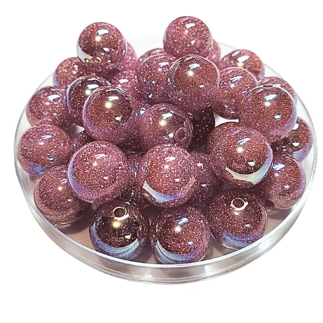 ARTSHOP Boules Glitters 268 Perle glitter framboise 16mm x15