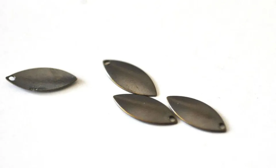Gingerlily G1636 cabochons navette laiton bronze 16 mm les 10