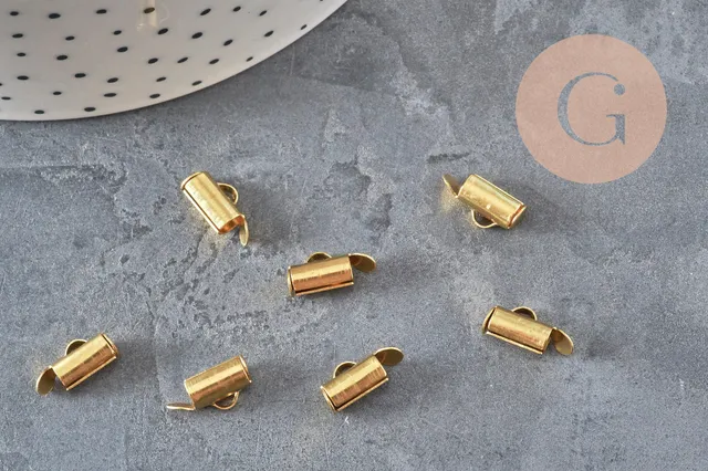 Gingerlily Apprêts Embout à Glisser Laiton Brut 9mm x10