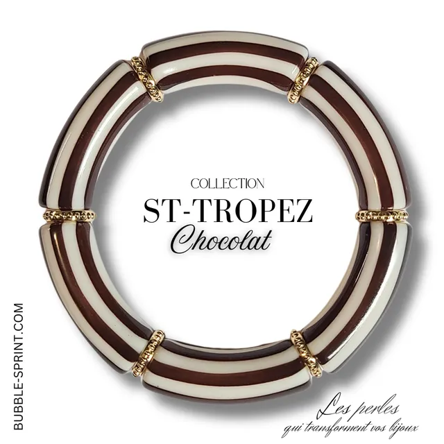 ARTSHOP St-Tropez bracelet chocolat kit ou monté élastique