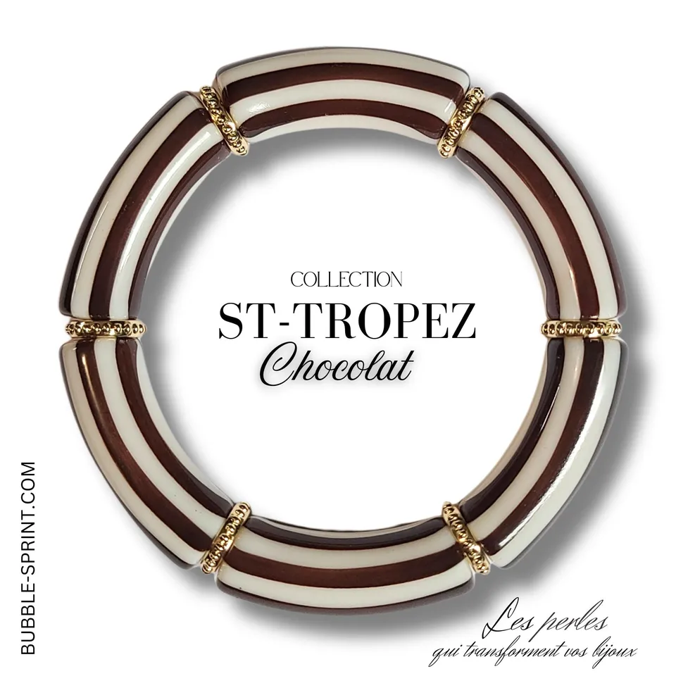 ARTSHOP St-Tropez bracelet chocolat kit ou monté élastique