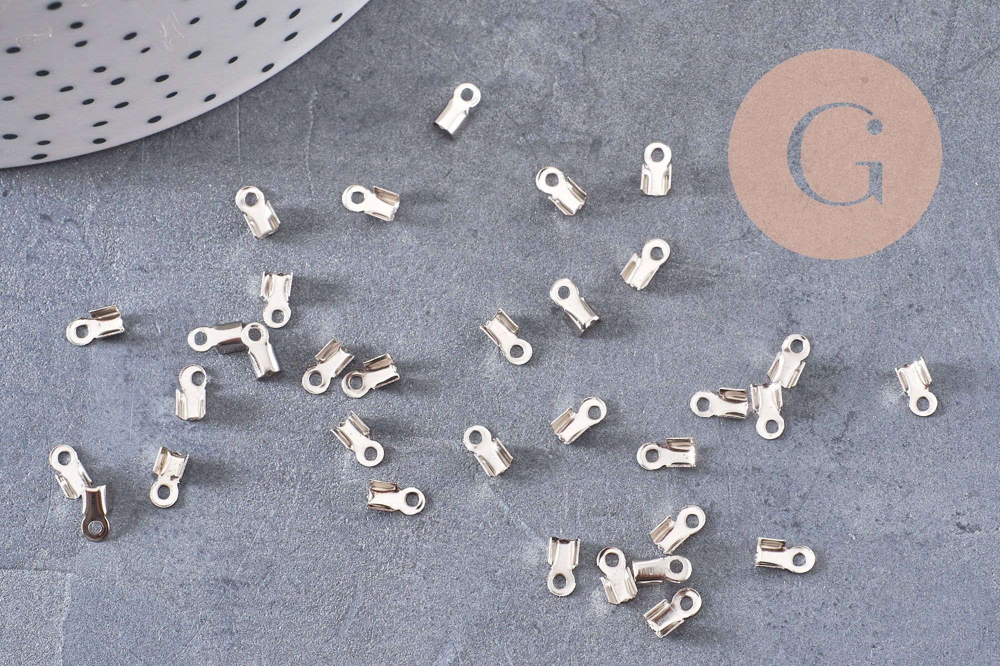 Gingerlily Apprêts bijoux DIY G10602 embouts corde 6mm platine x100