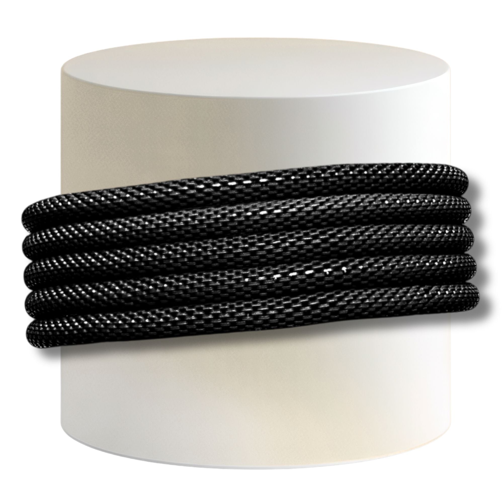 ARTSHOP Cotte de Mailles 24 Bracelet Élastique Noir Brillant